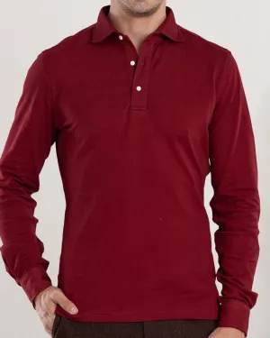 Weekend Vibes Layering Staple Maroon Polo T-Shirt