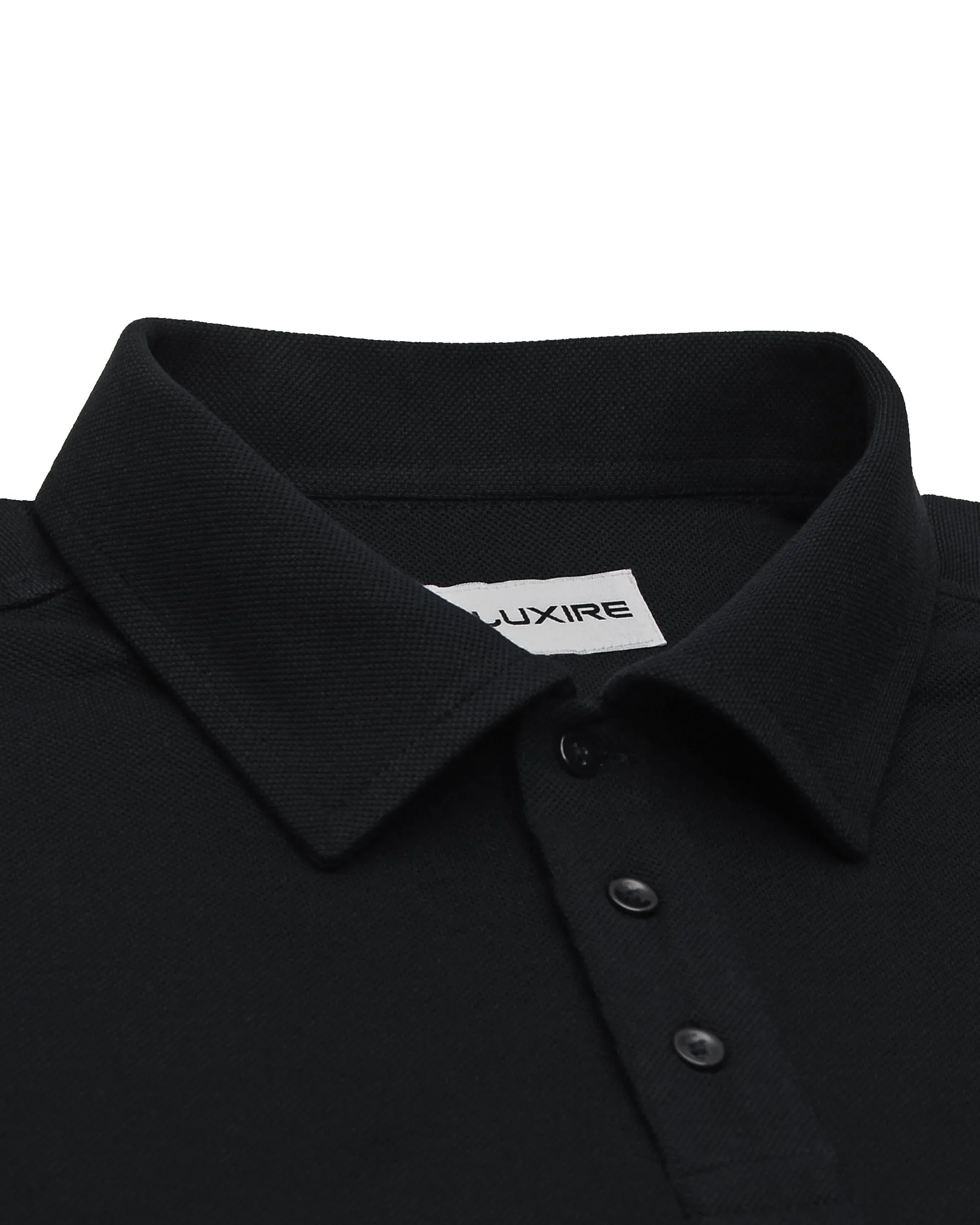 EZS Aria Black Polo Relaxed Layering