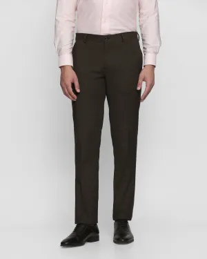 Slim Comfort B-95 Formal Brown Check Trouser - Live Compact Pack