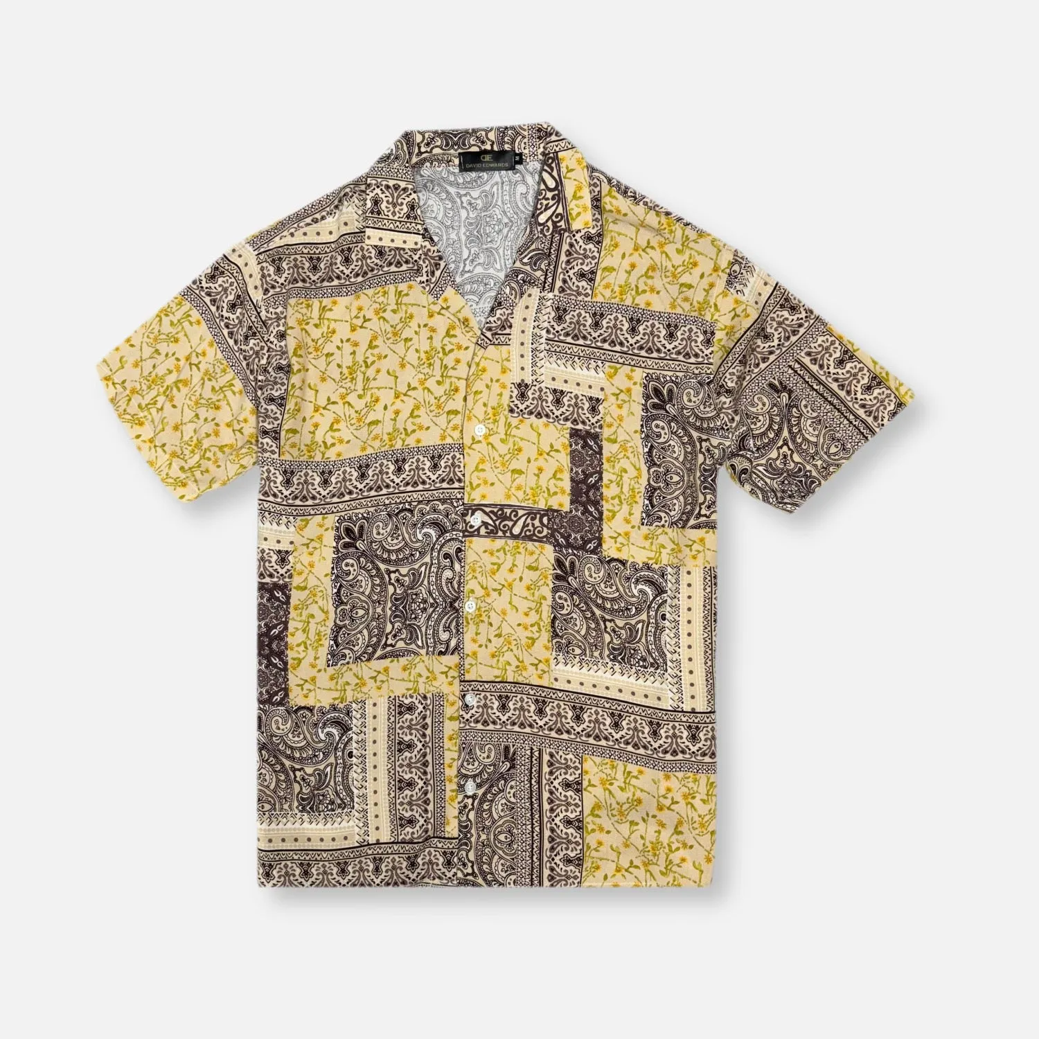 Layered Look Daywalt Bandana Revere Collar Shirt