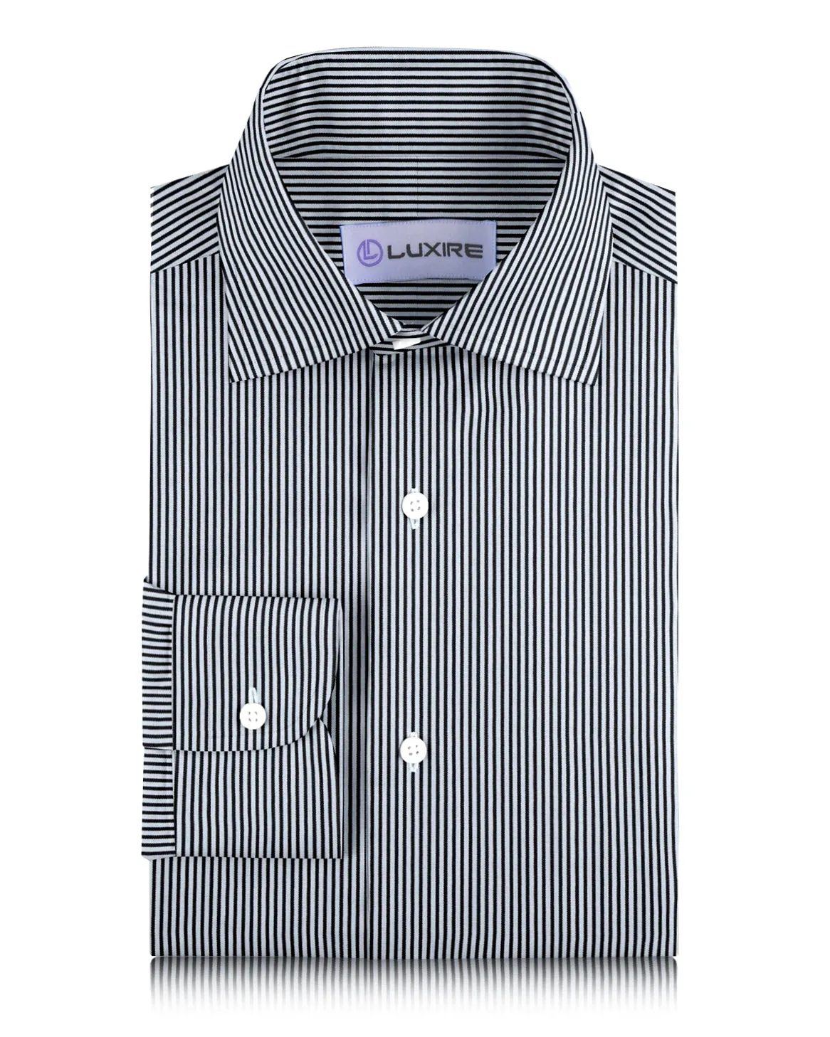 Denim Blend Monti Black Dress Stripes on White Shirt