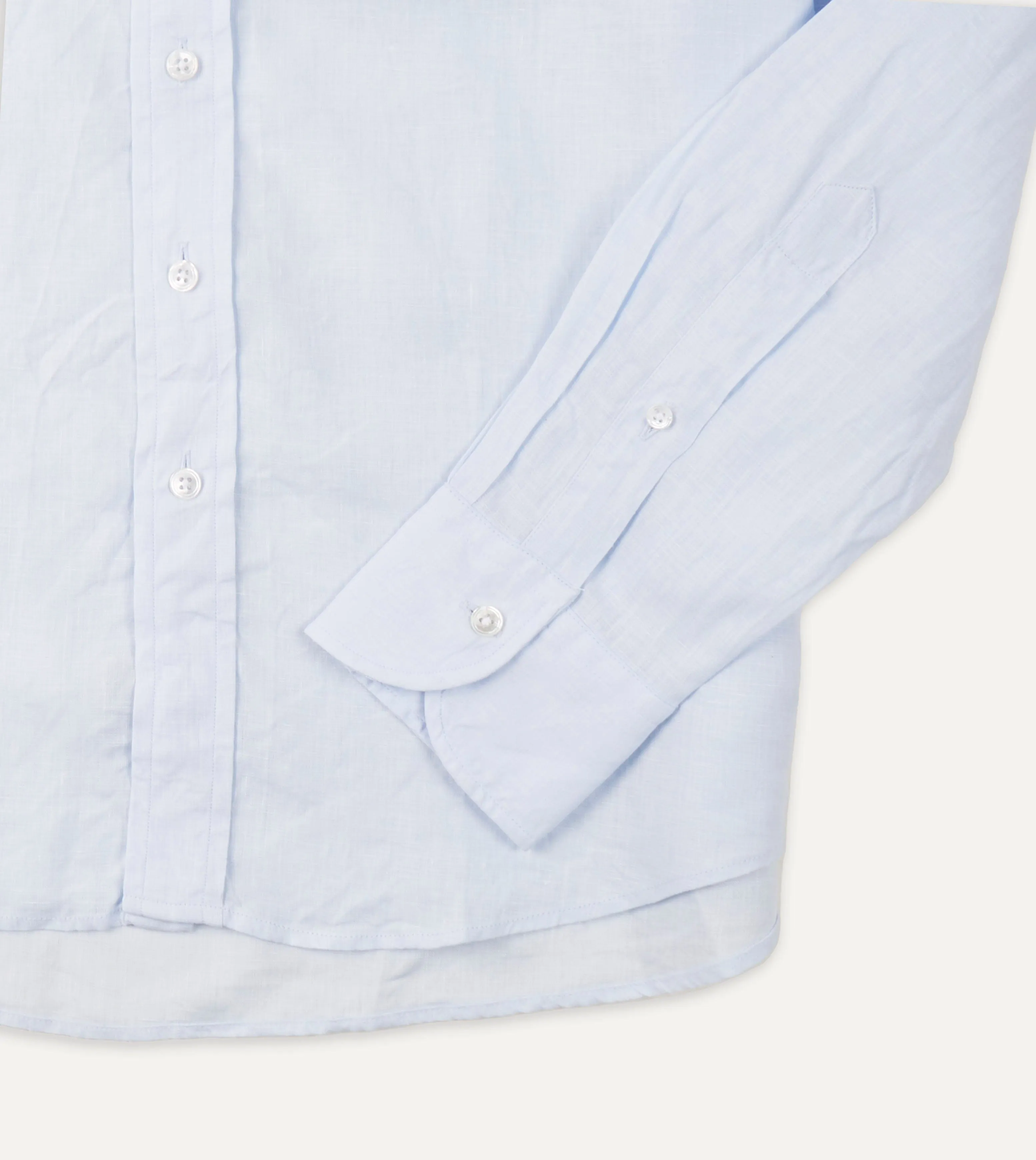 Light Blue Linen Spread Collar Shirt formal dinner