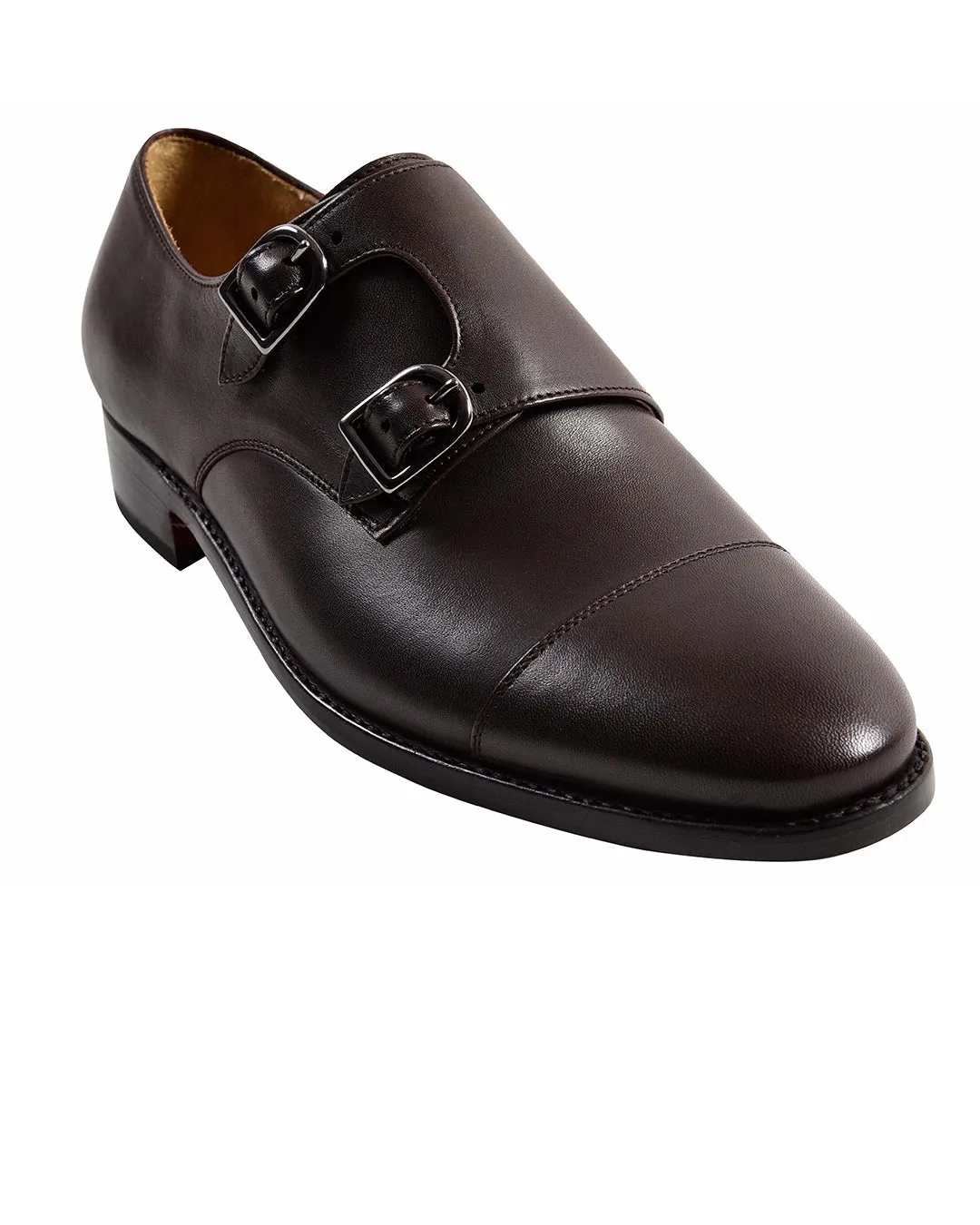 Double Monk Strap Brown Daily Essential hook and loop closure
