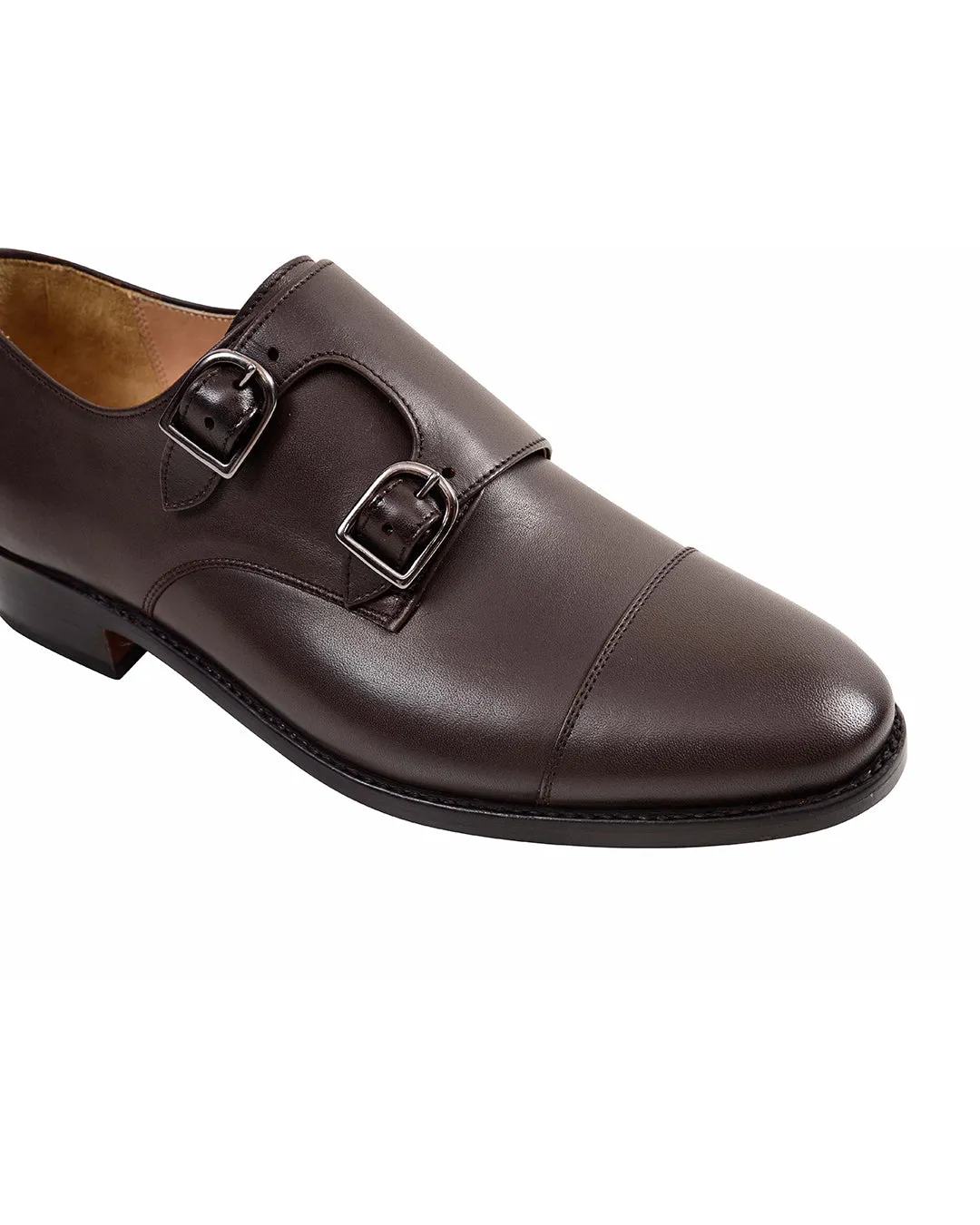 Lightweight EVA Midsole Double Monk Strap Brown