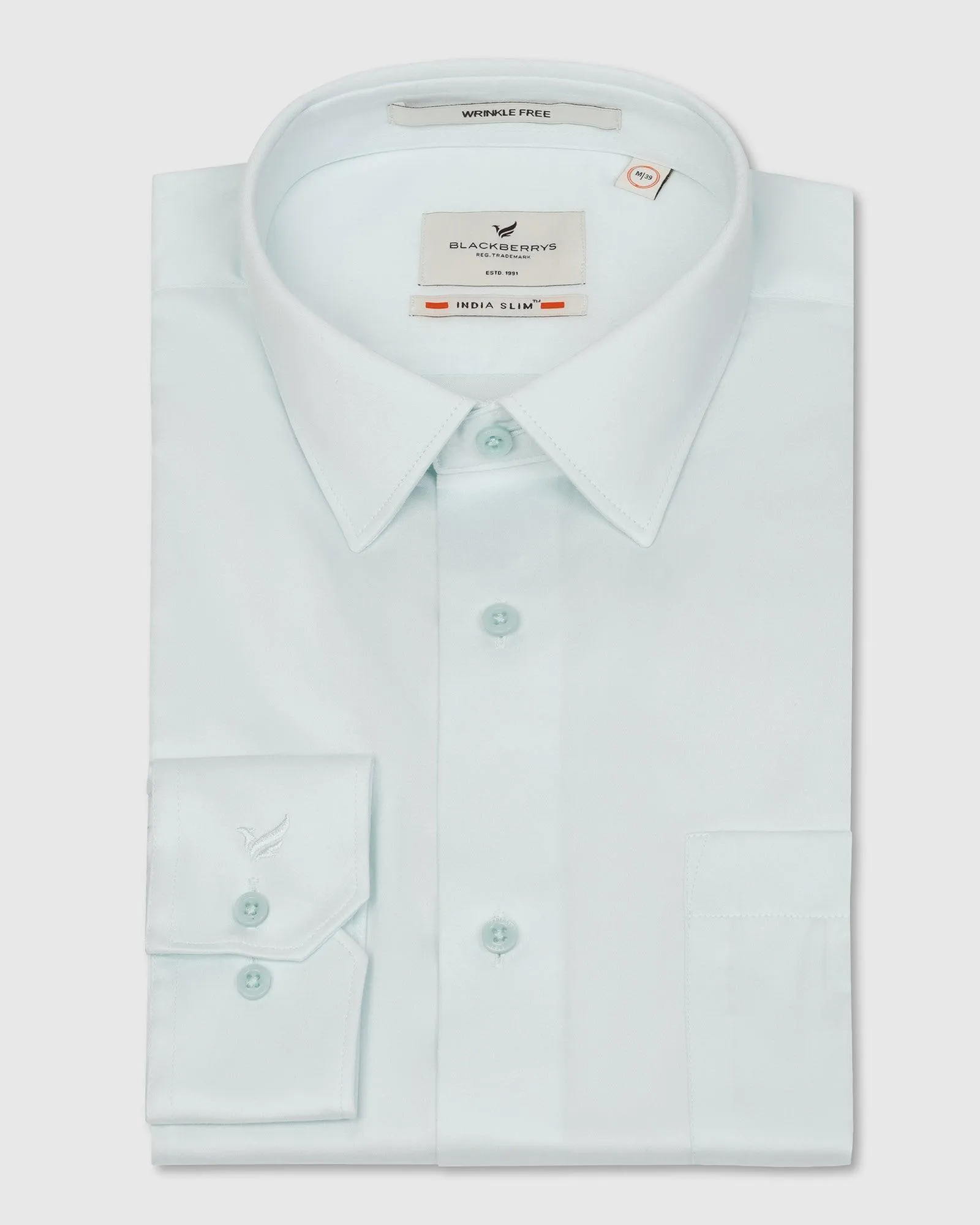 Minimalist fashion Aqua Non Iron Solid Shirt - Sailor