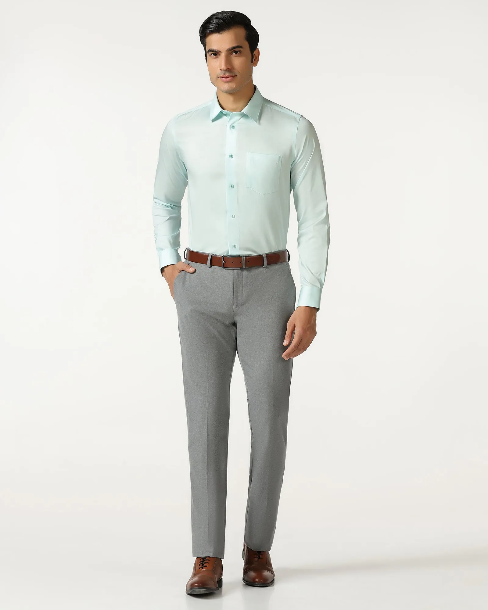 Aqua Non Iron Solid Shirt - Sailor Timeless elegance
