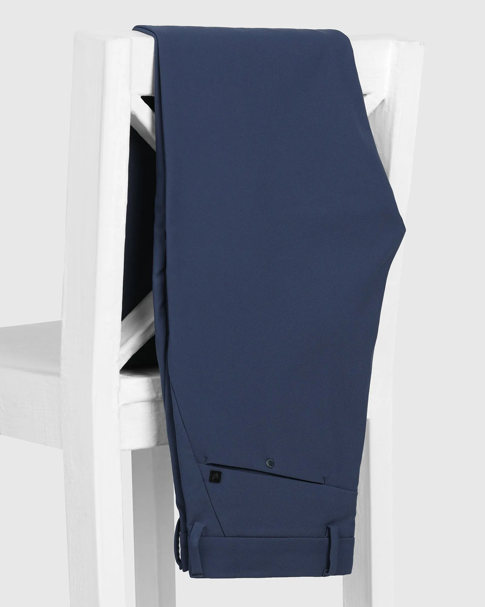 Blue Techpro Textured Khakis - Guss Sporty Comfort Fit Chill Mode