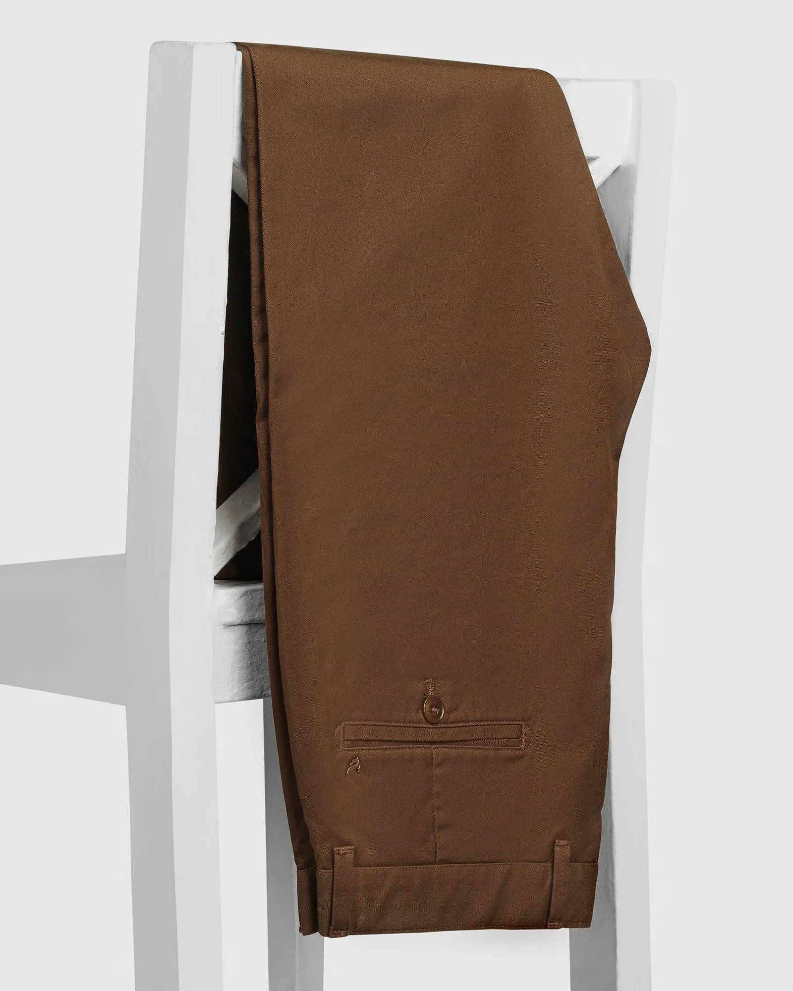 Slim Comfort B-95 Casual Brown Solid Khakis - Marico Stretch Fit Wear Stretchable Fit