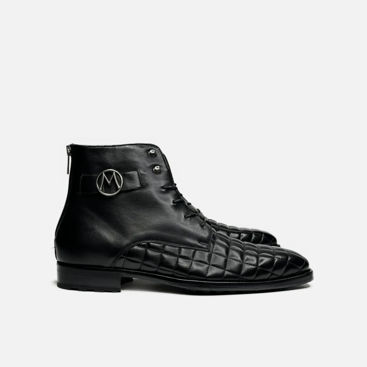 Soft Interior Goodyear Welted Construction Spencer Quilted Lace Up Boots