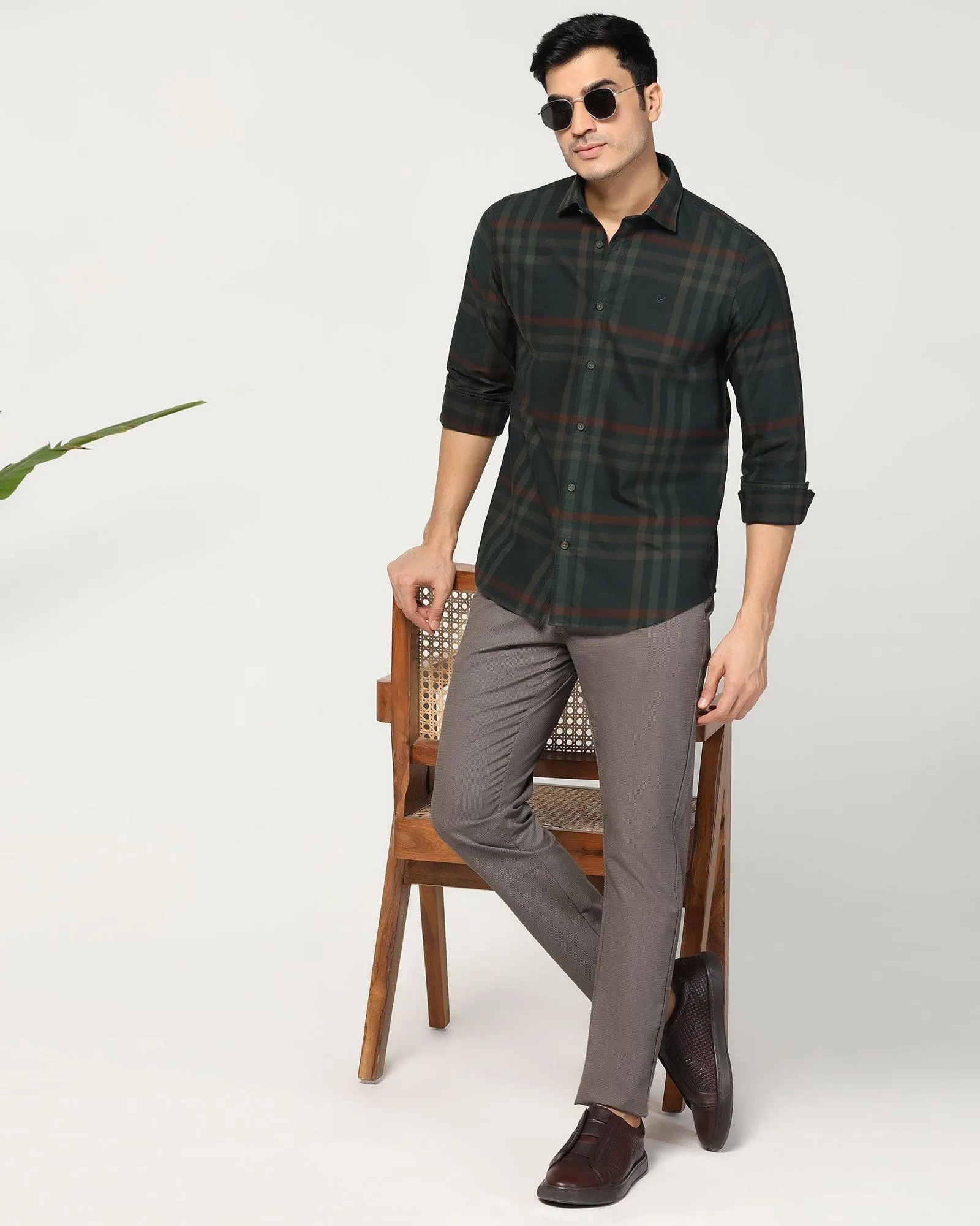 Slim Comfort B-95 Casual Mouse Printed Khakis - Bai Sweat Wicking Liner Tapered Look