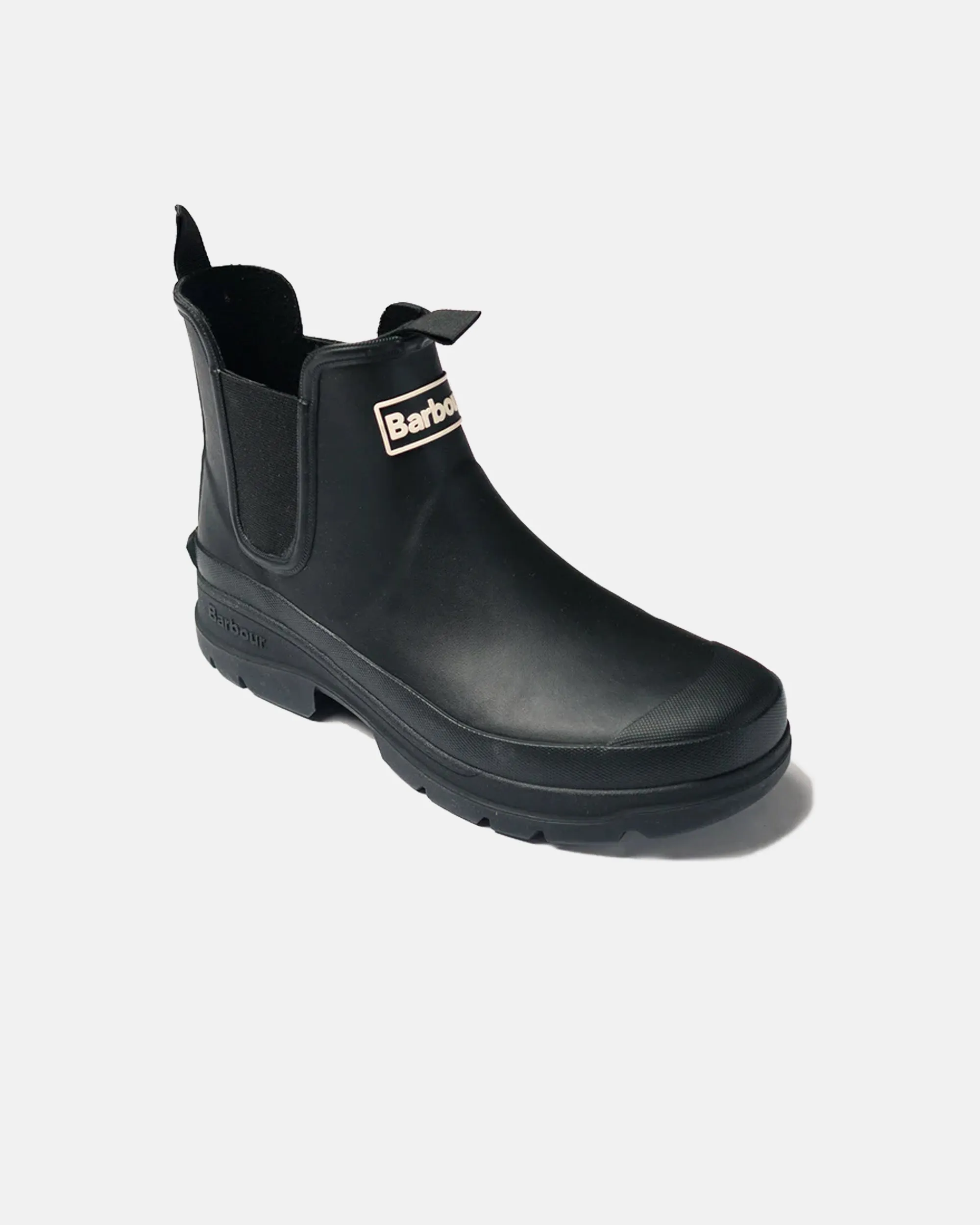 Barbour Black Nimbus Chelsea Wellington Boots Bold Neon