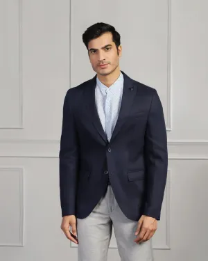 Linen Formal Navy Solid Blazer - Jonah Soft Weather Wear