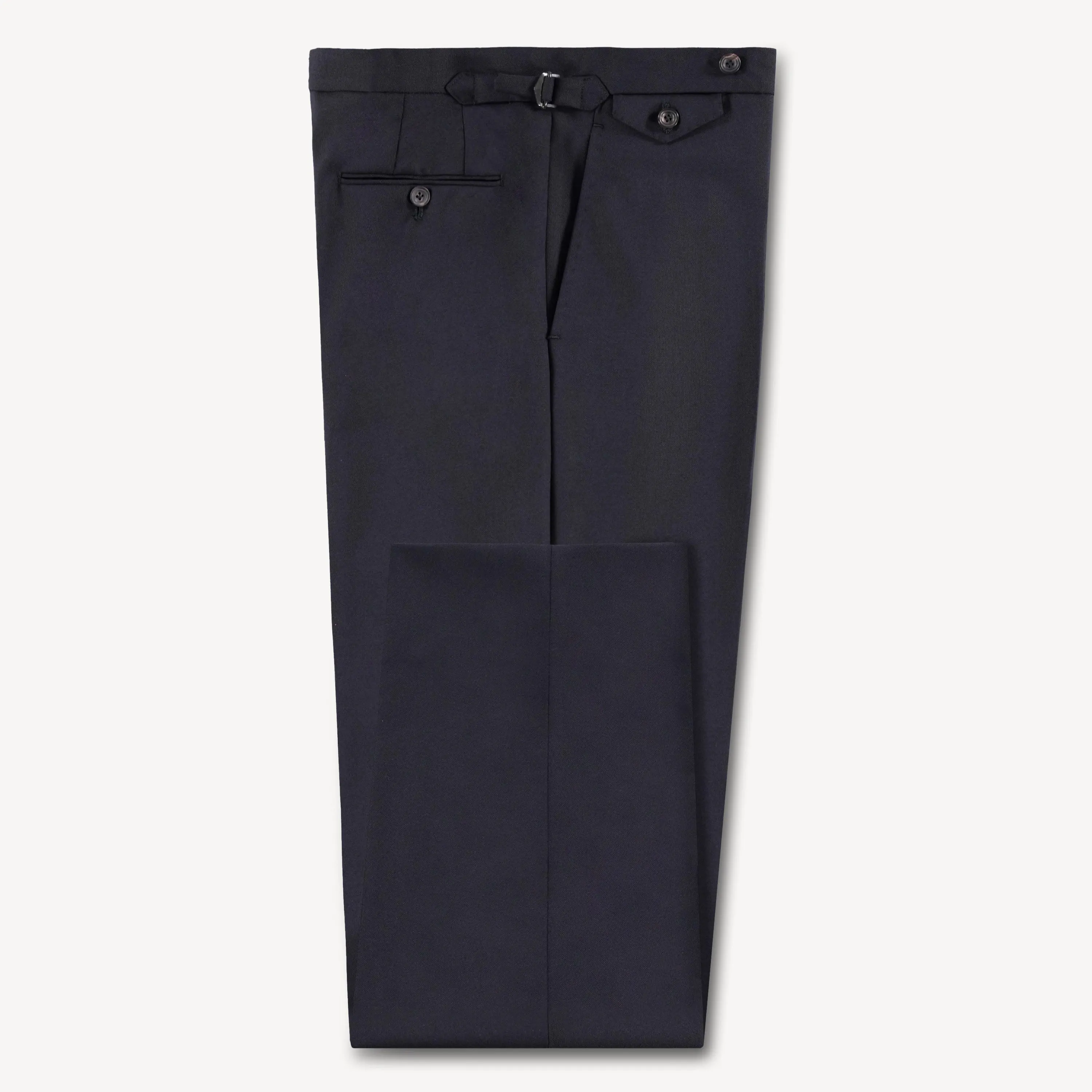 Navy High Twist Single Breasted Waverly Suit Silicone Grip Trim