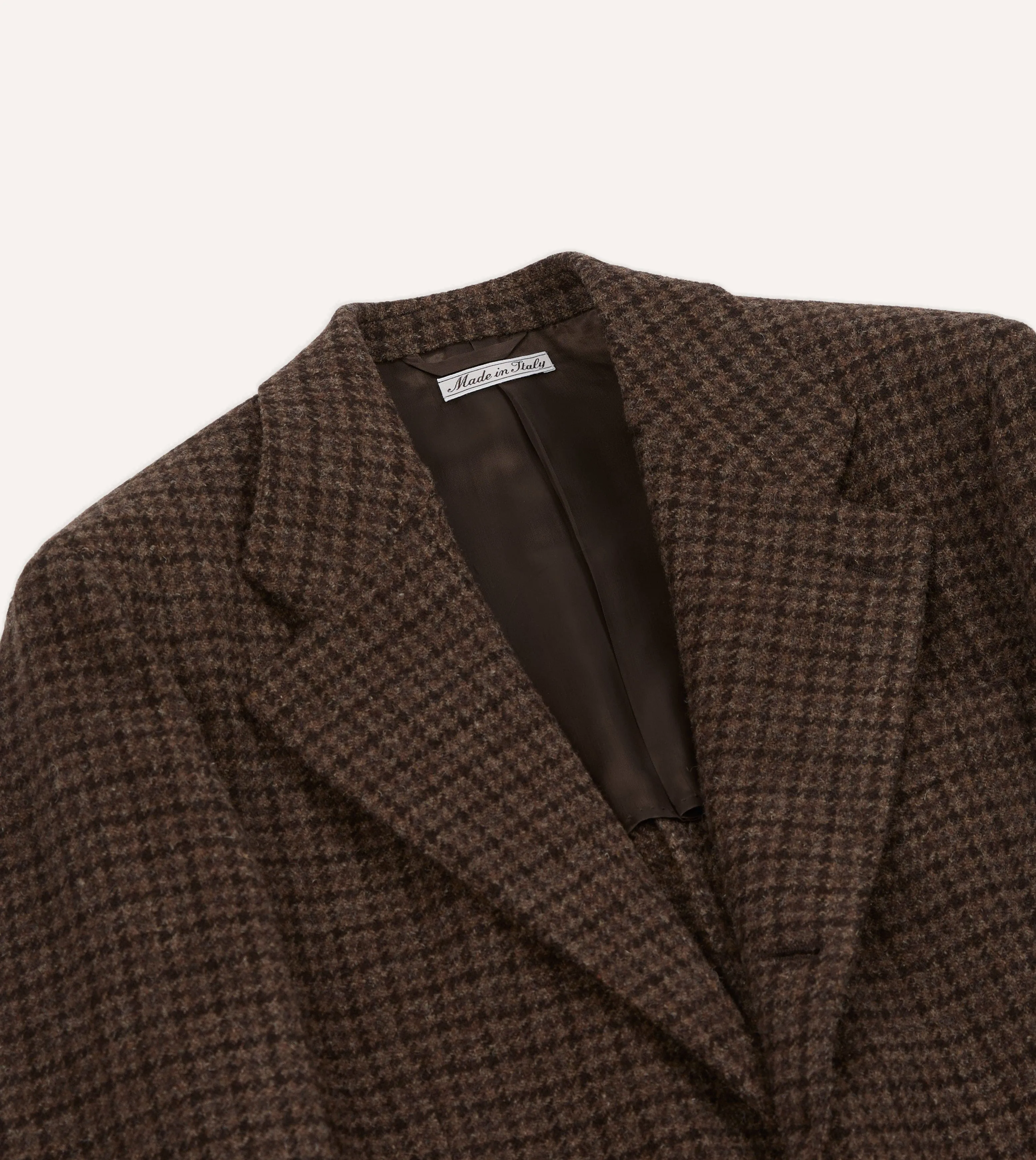 Layer Up Style Brown Houndstooth Check Tweed Blazer