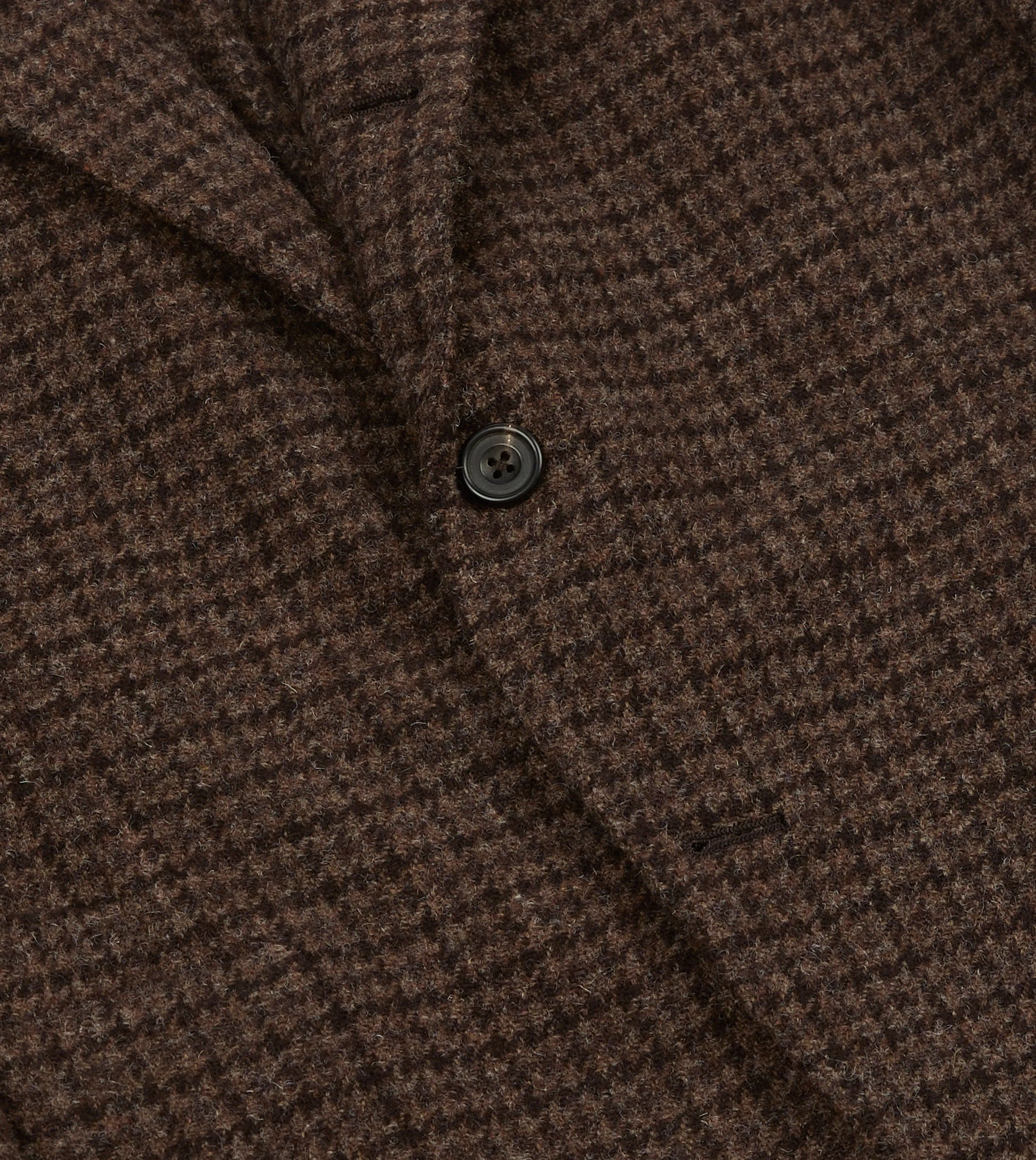 Durable Design Brown Houndstooth Check Tweed Blazer