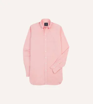 Unisex Choice Moisture wicking Pink Pinpoint Oxford Cotton Cloth Button-Down Shirt