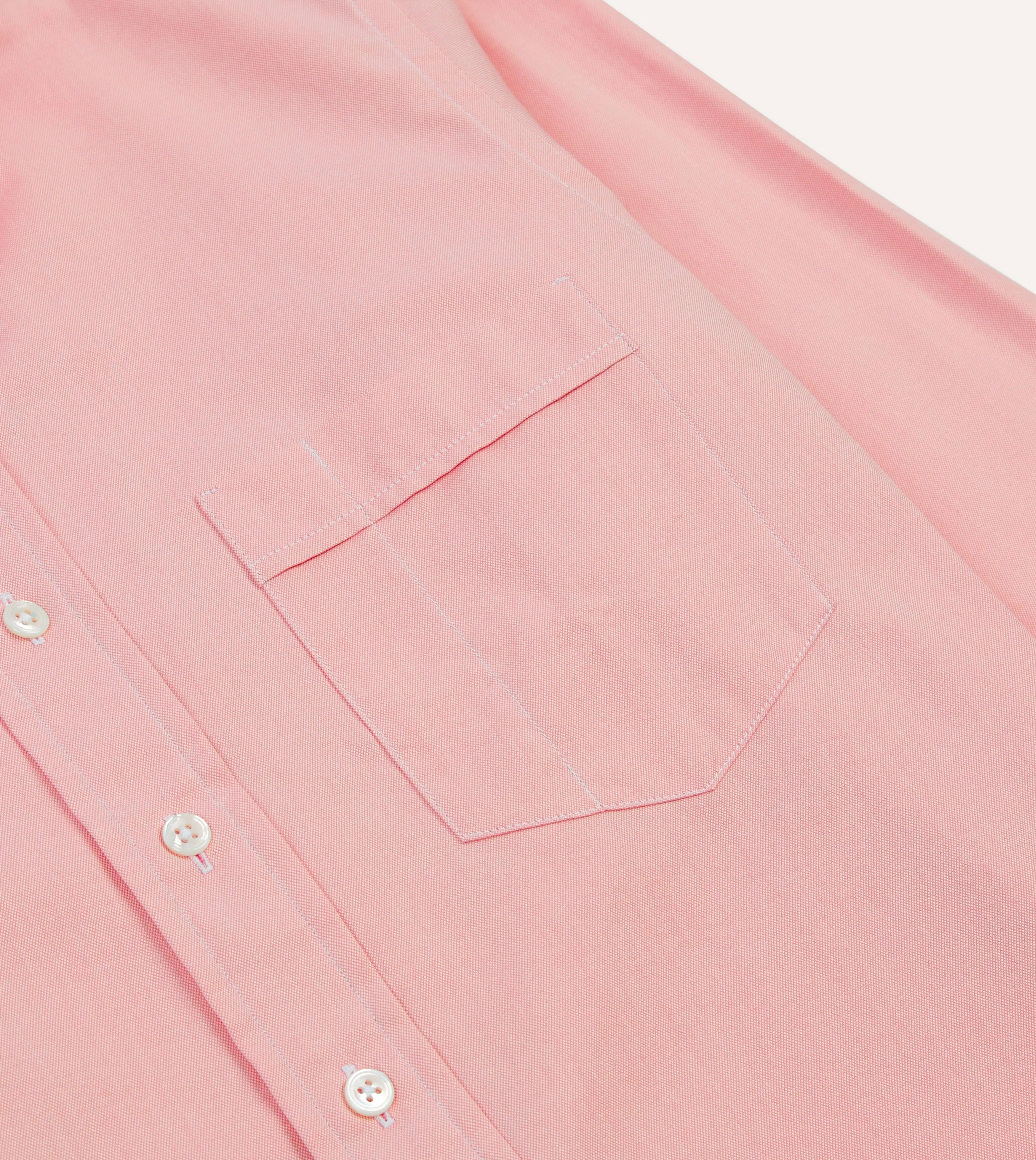 Snag Free Surface Pink Pinpoint Oxford Cotton Cloth Button-Down Shirt