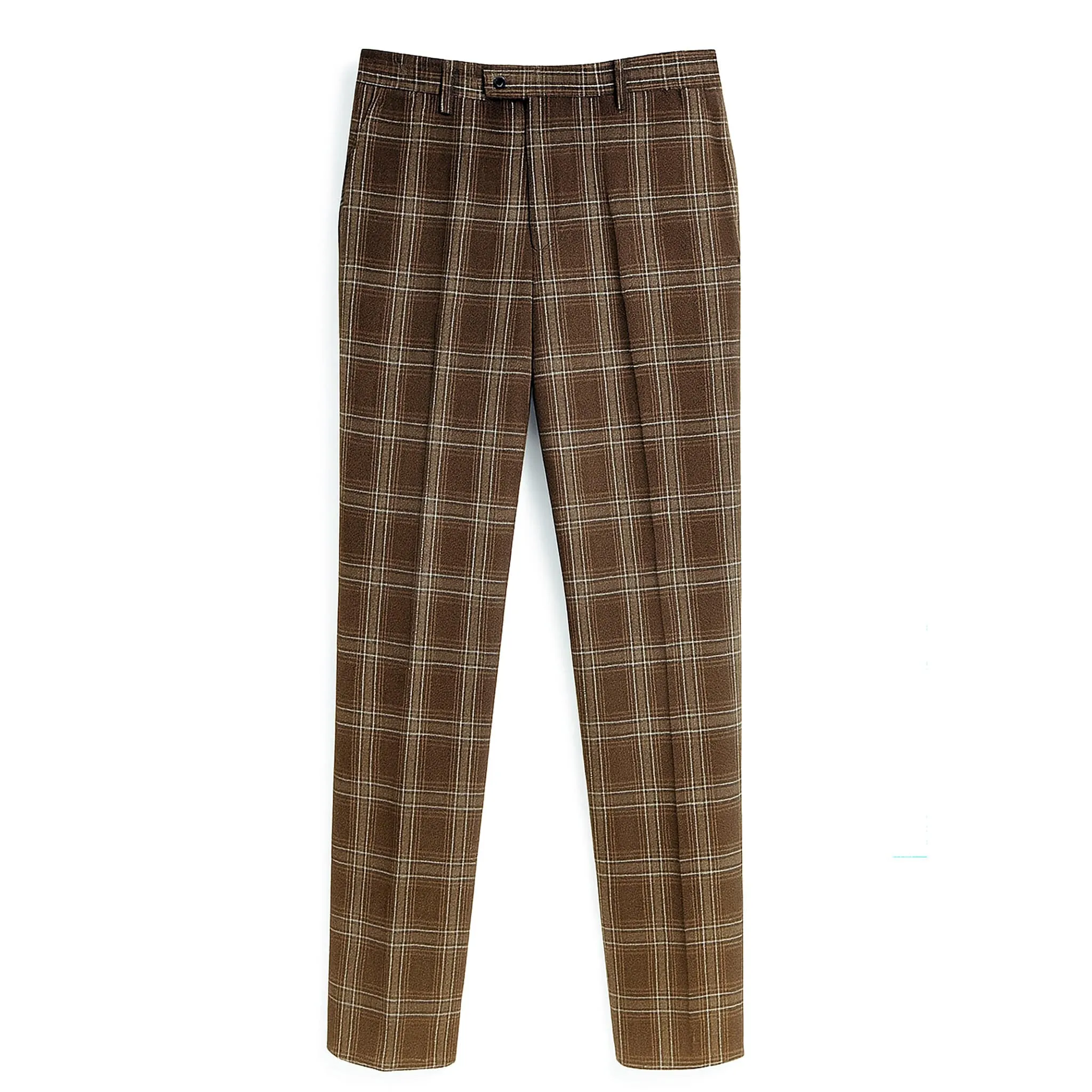 EcoFriendlyBlend PRONTI  Check Pattern Dress Trousers-P6788