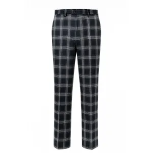 Durable Weave Durable Twill PRONTI  Check Pattern Dress Trousers-P6788