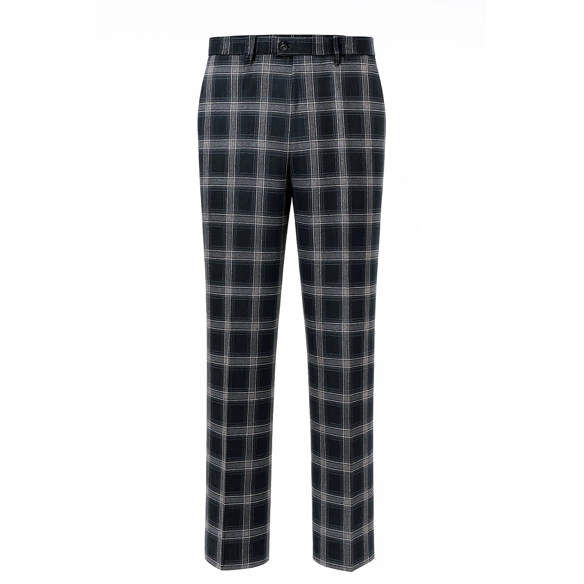Durable Weave Durable Twill PRONTI  Check Pattern Dress Trousers-P6788