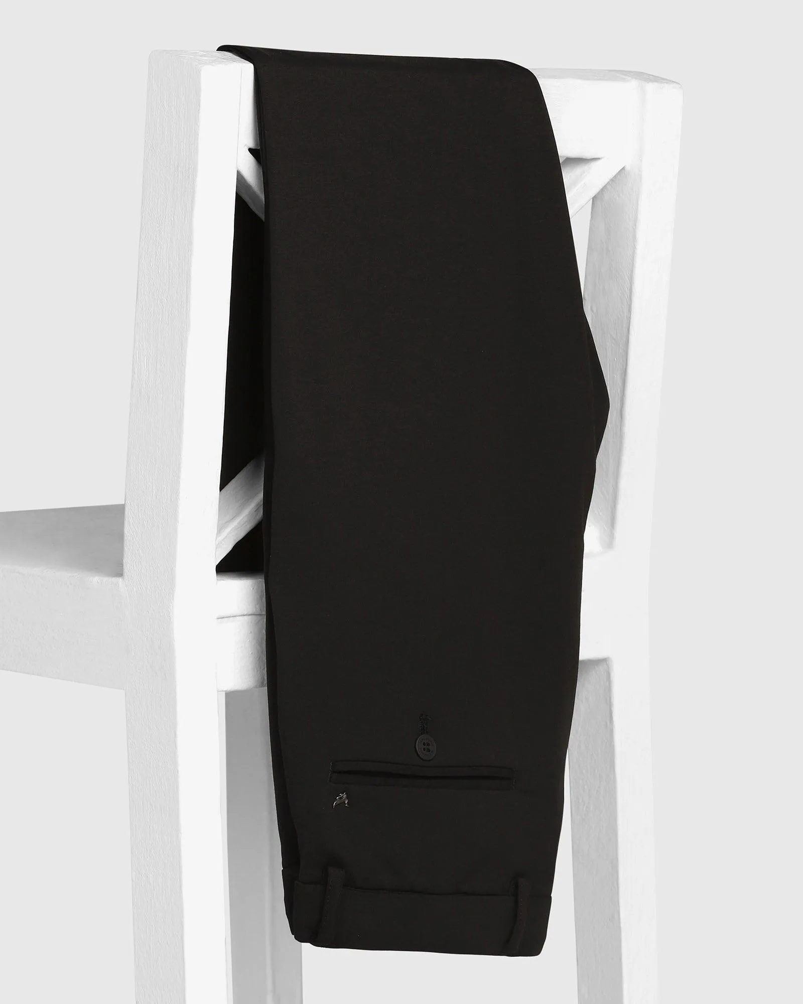 TechPro Slim Fit B-91 Casual Black Solid Khakis - Ziea Outdoor activities Trendy Wear