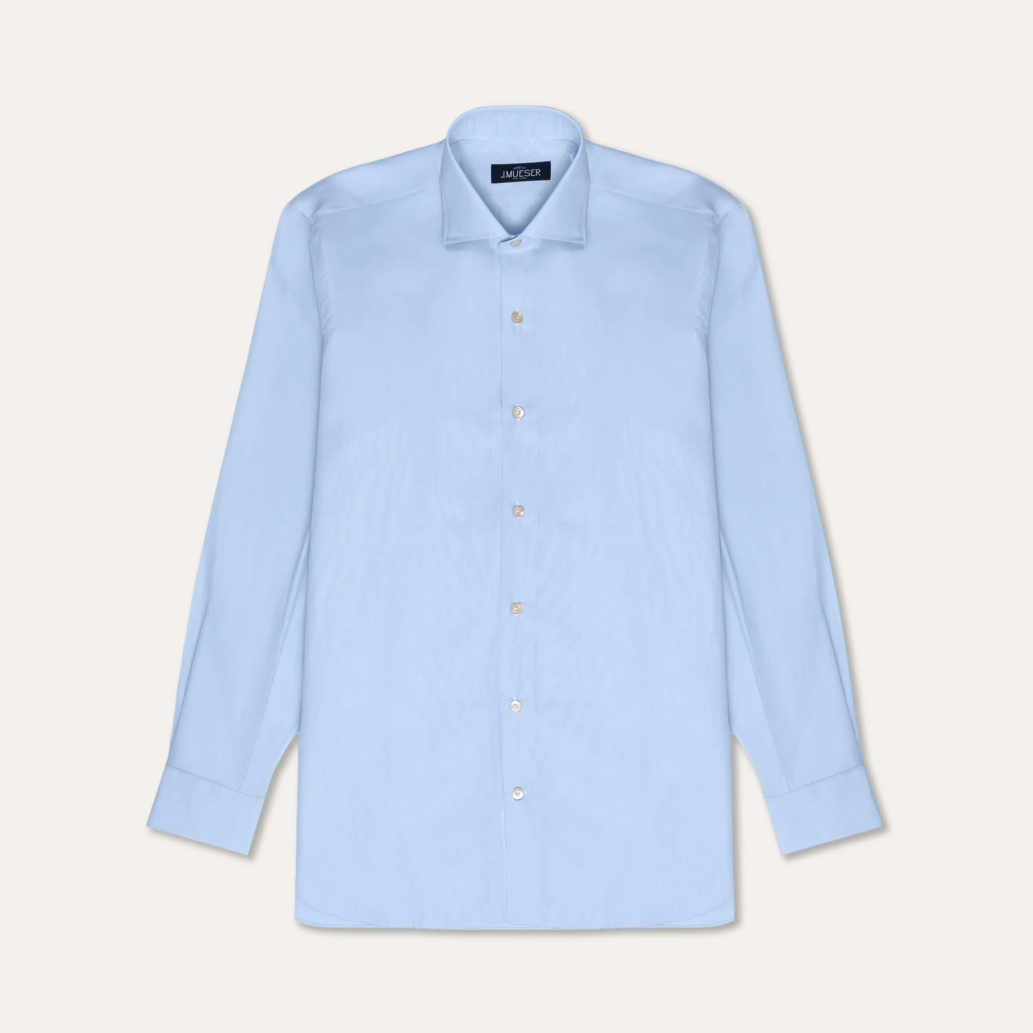 Park Day Lightweight Material Blue End on End Spread Collar Shirt