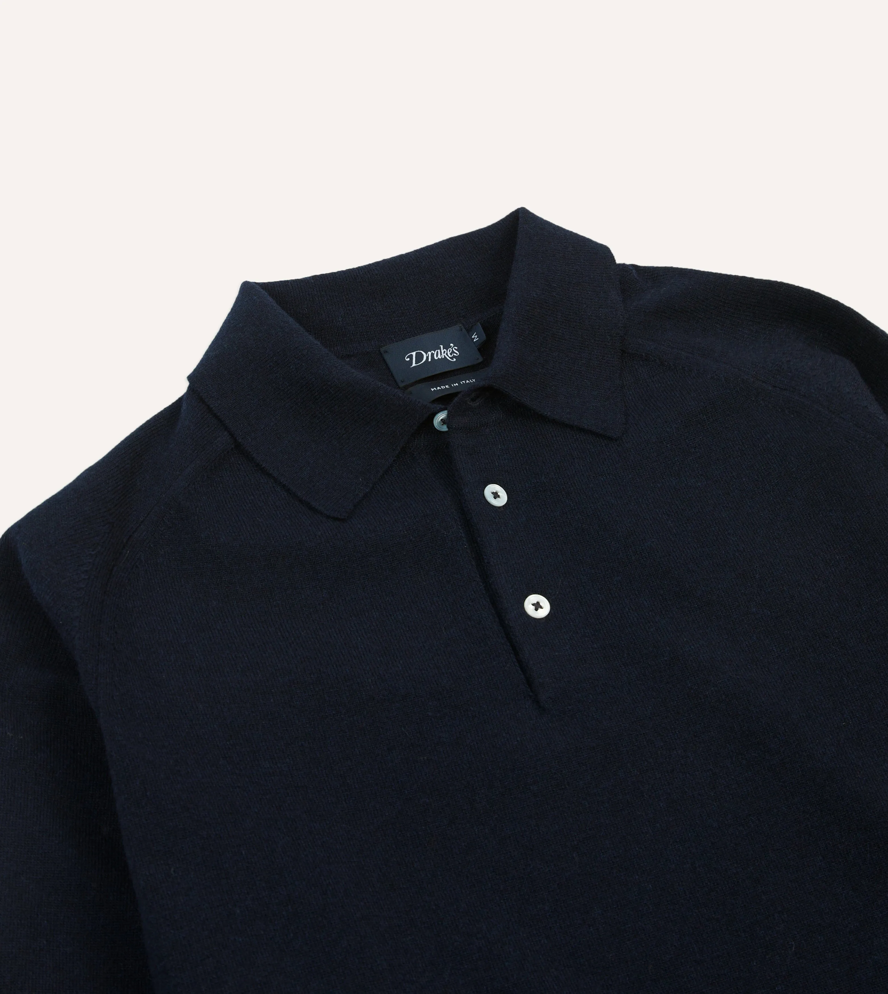 City Soul Bonded Seam Technology Navy Alpaca Wool Knitted Polo
