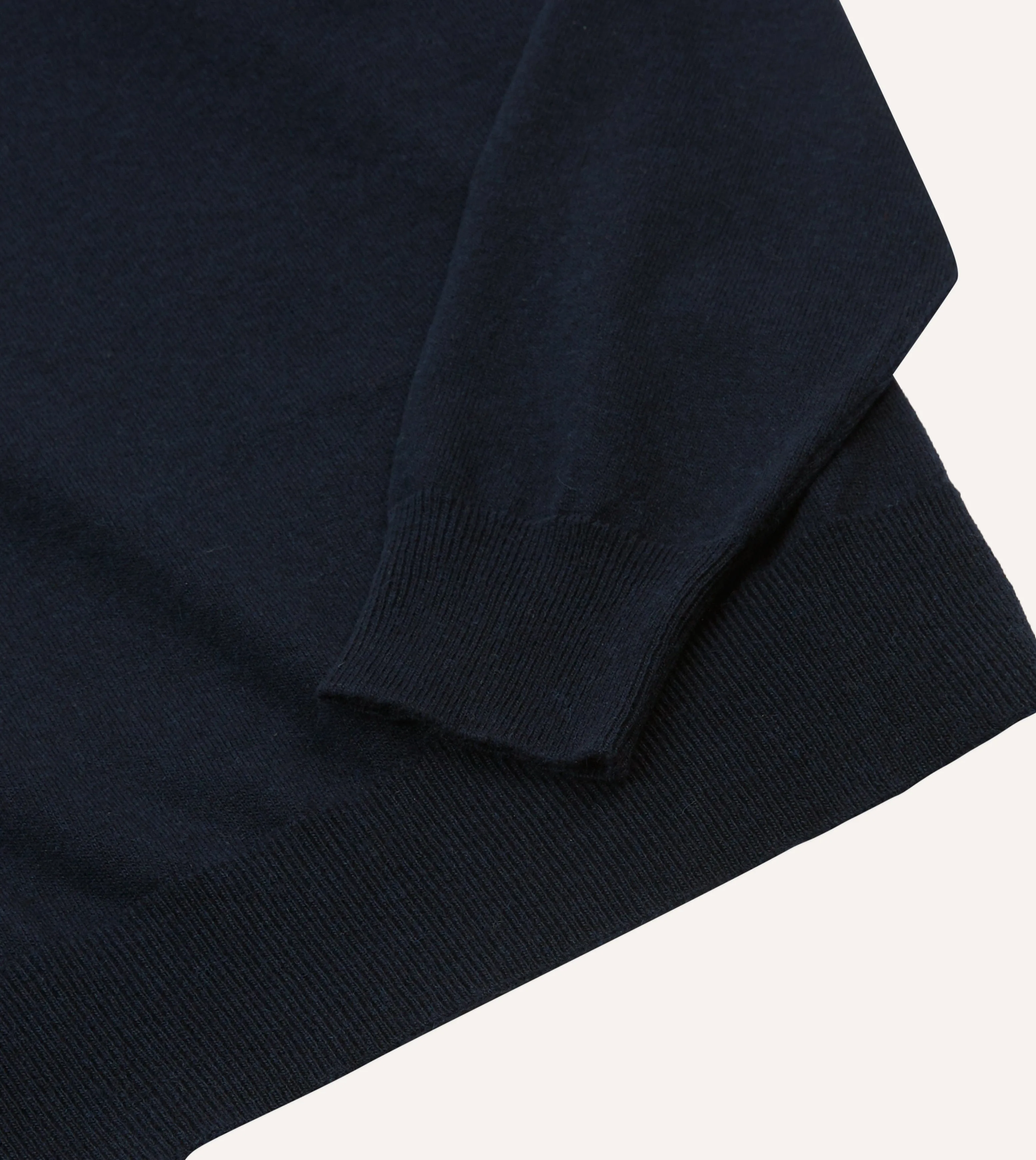 Navy Alpaca Wool Knitted Polo Versatile Design