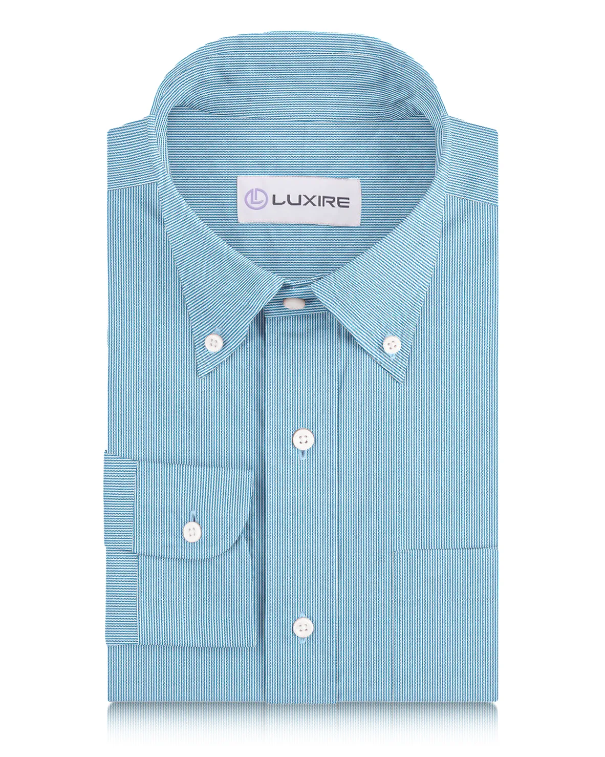 Linen: Candy Blue White Thin Dress Stripes Layer Safe Quiet Core