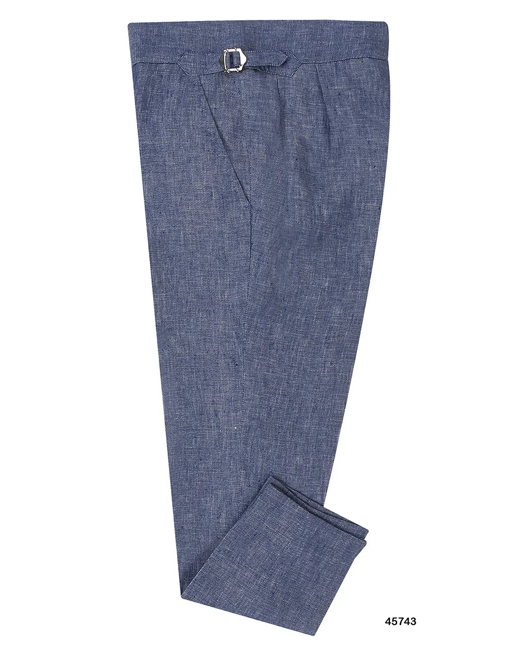 SoftTouchFinish Solbiati Denim Blue Linen Dress Pant