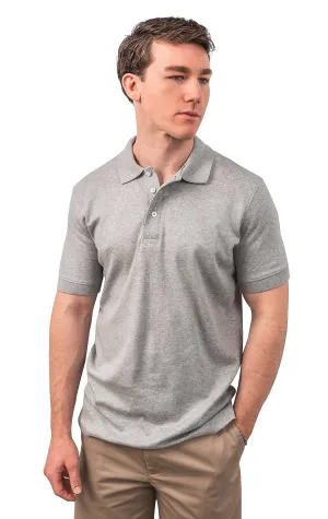 CLEOCOTTON GREY POLO SHIRT Trendy Prints Tagless Collar