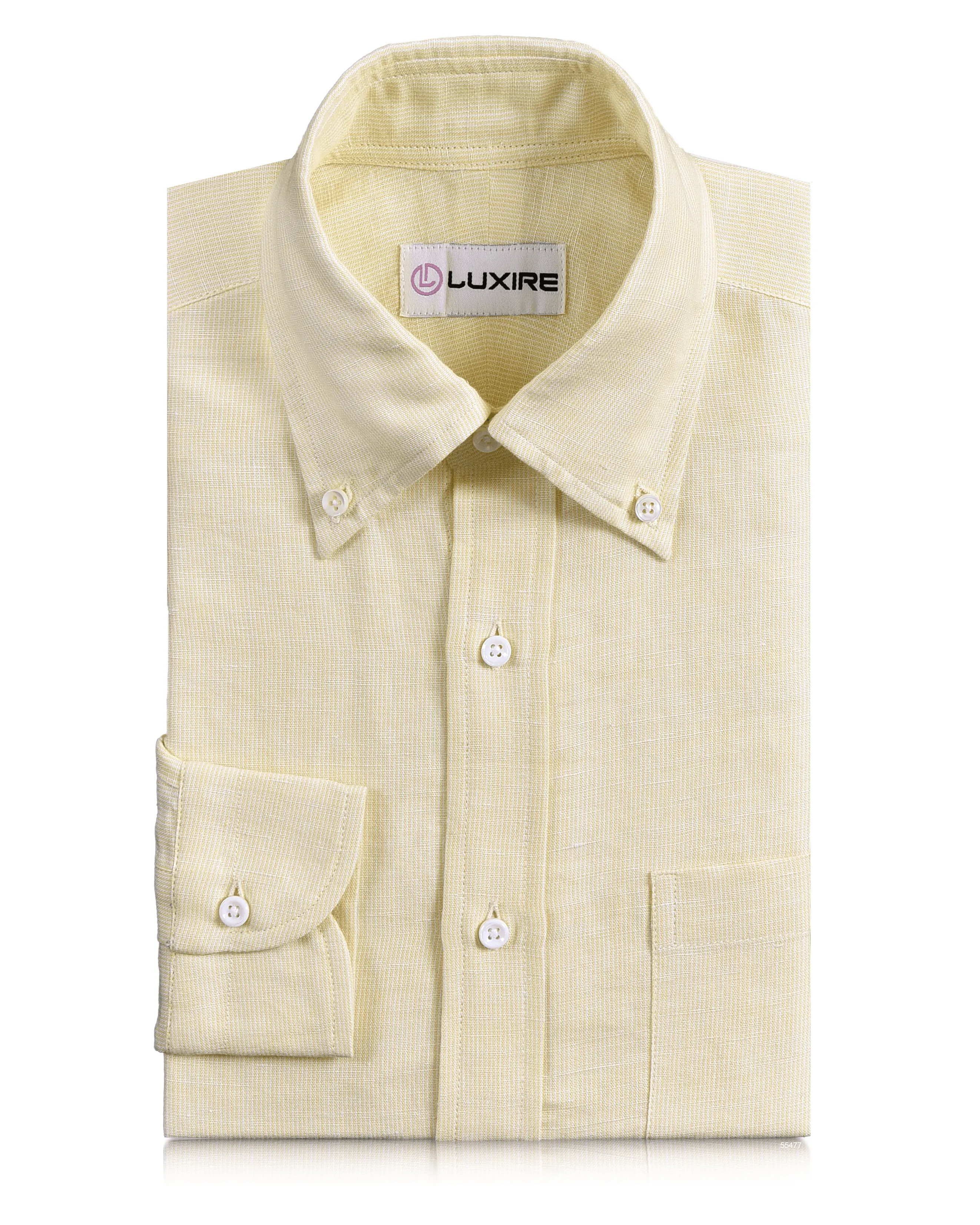ZeroChafeSeams Linen Cotton: Pastel Yellow Chambray