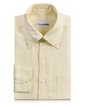 ZeroChafeSeams Linen Cotton: Pastel Yellow Chambray