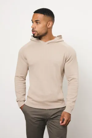 athletic shoes Urban Wear Pure Cotton Knitted Hoodie in Stone