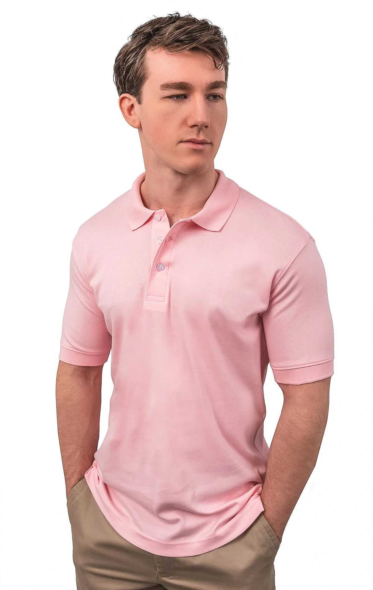Golf Apparel AntiFade Technology CLEOCOTTON PINK POLO SHIRT
