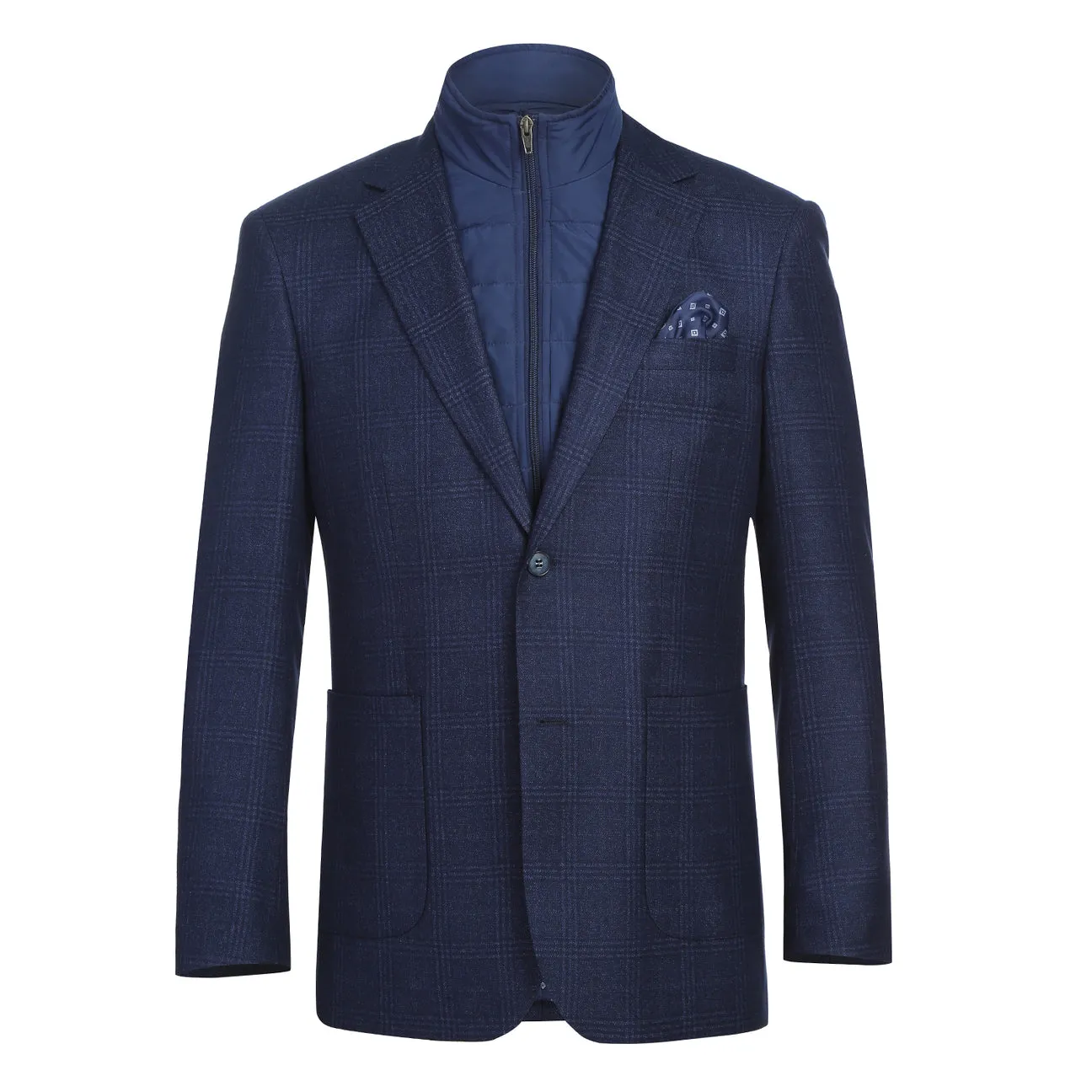 Alessandro Vitello by Renoir New Slim Fit Sport Coat 294-41 AdjustableCuffs Structured Casual Fit