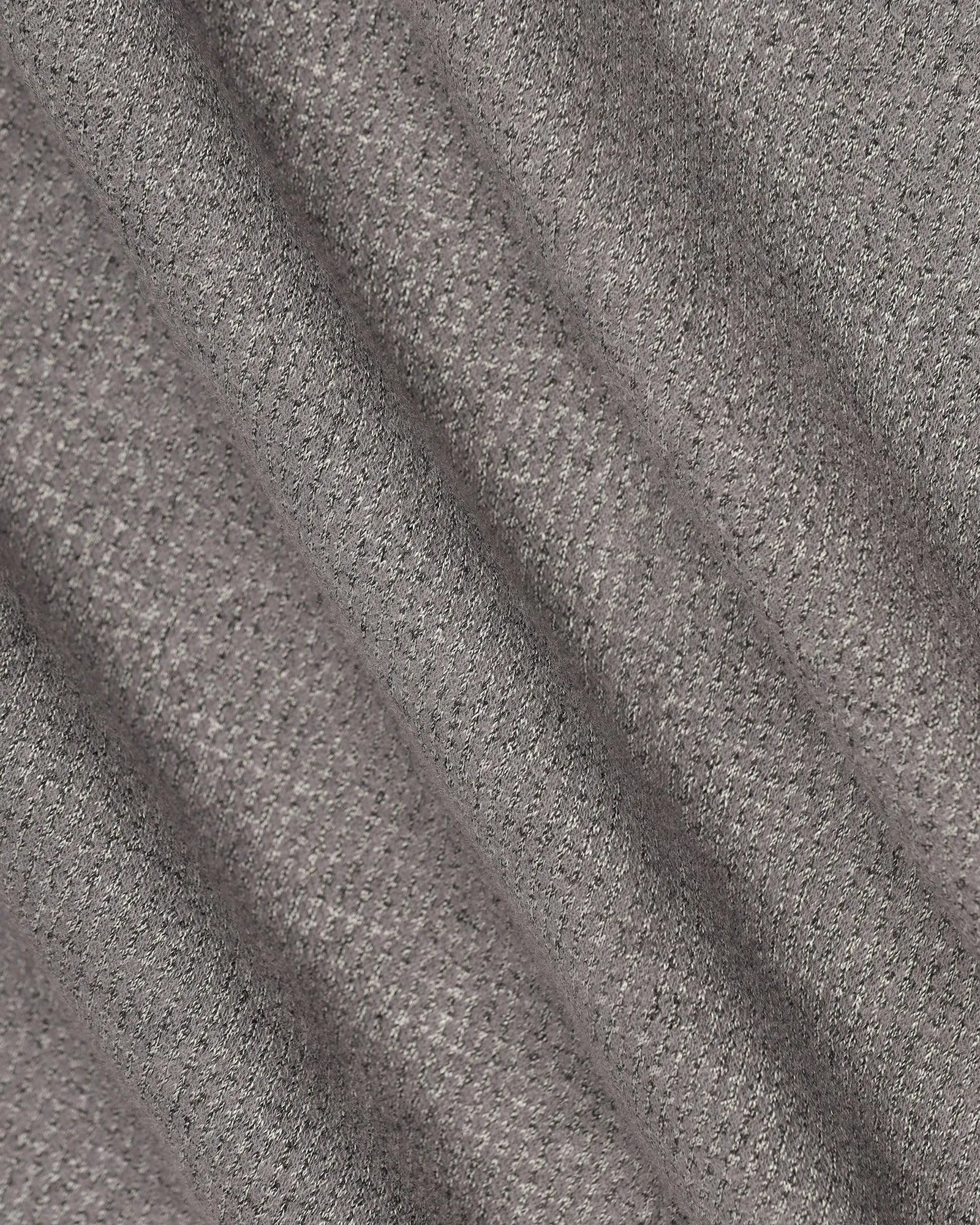 Luxe Formal Grey Textured Blazer - Baleno Classic Ribbed Cuffs