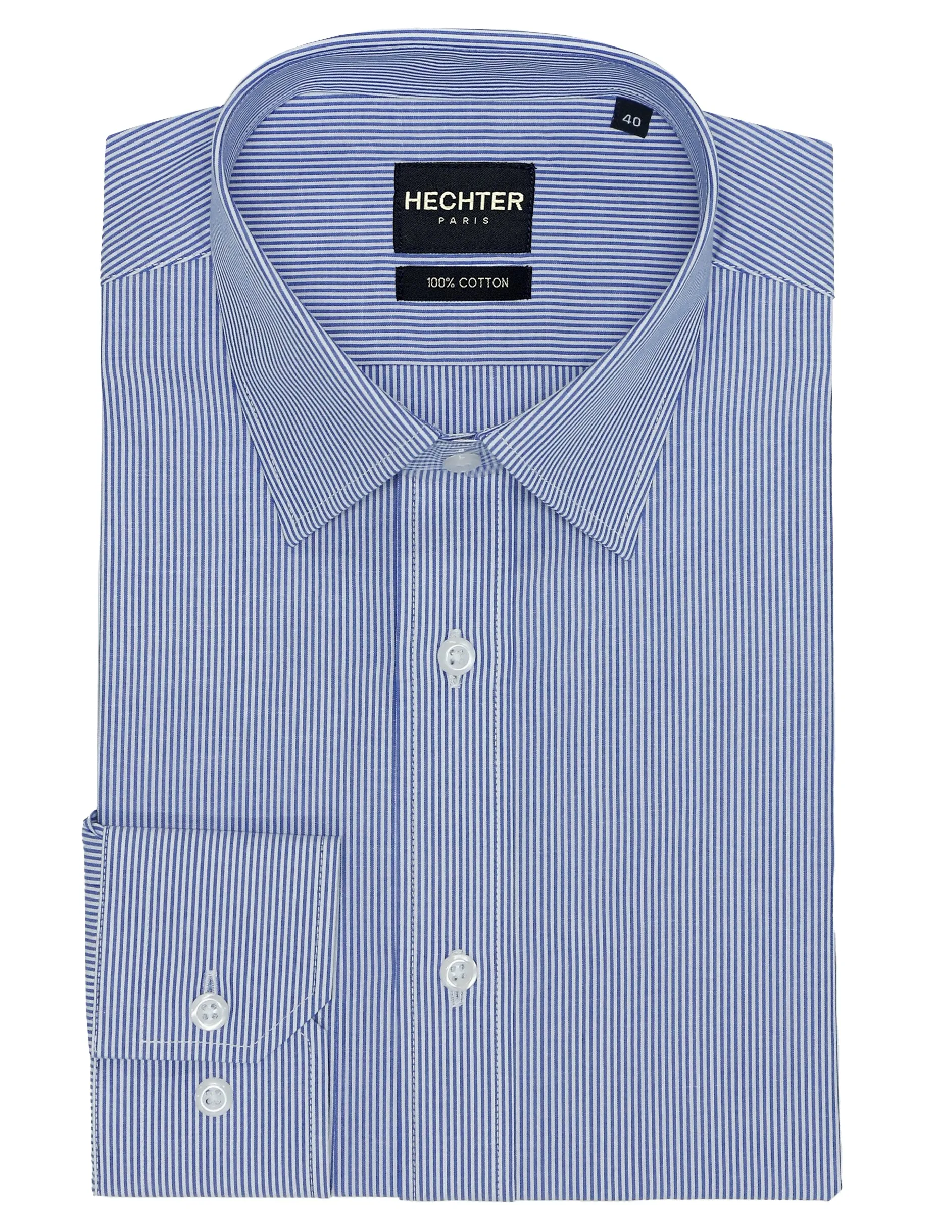 Rooftop Bar Patterned Design Liberty Business Blue Striped Shirt