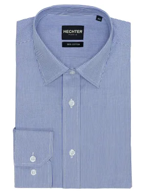 Rooftop Bar Patterned Design Liberty Business Blue Striped Shirt