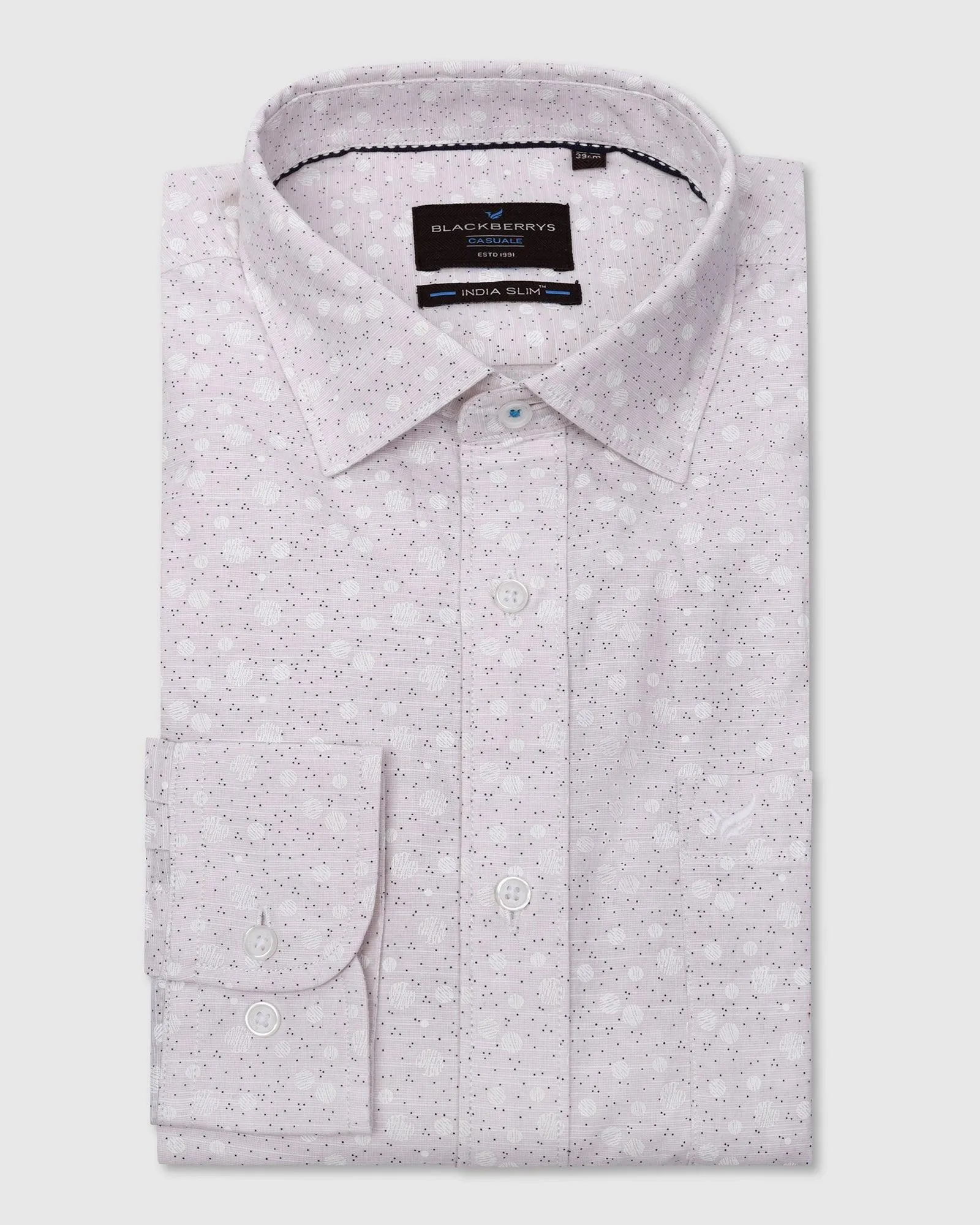 Casual Beige Printed Shirt - Salsa High-End Look