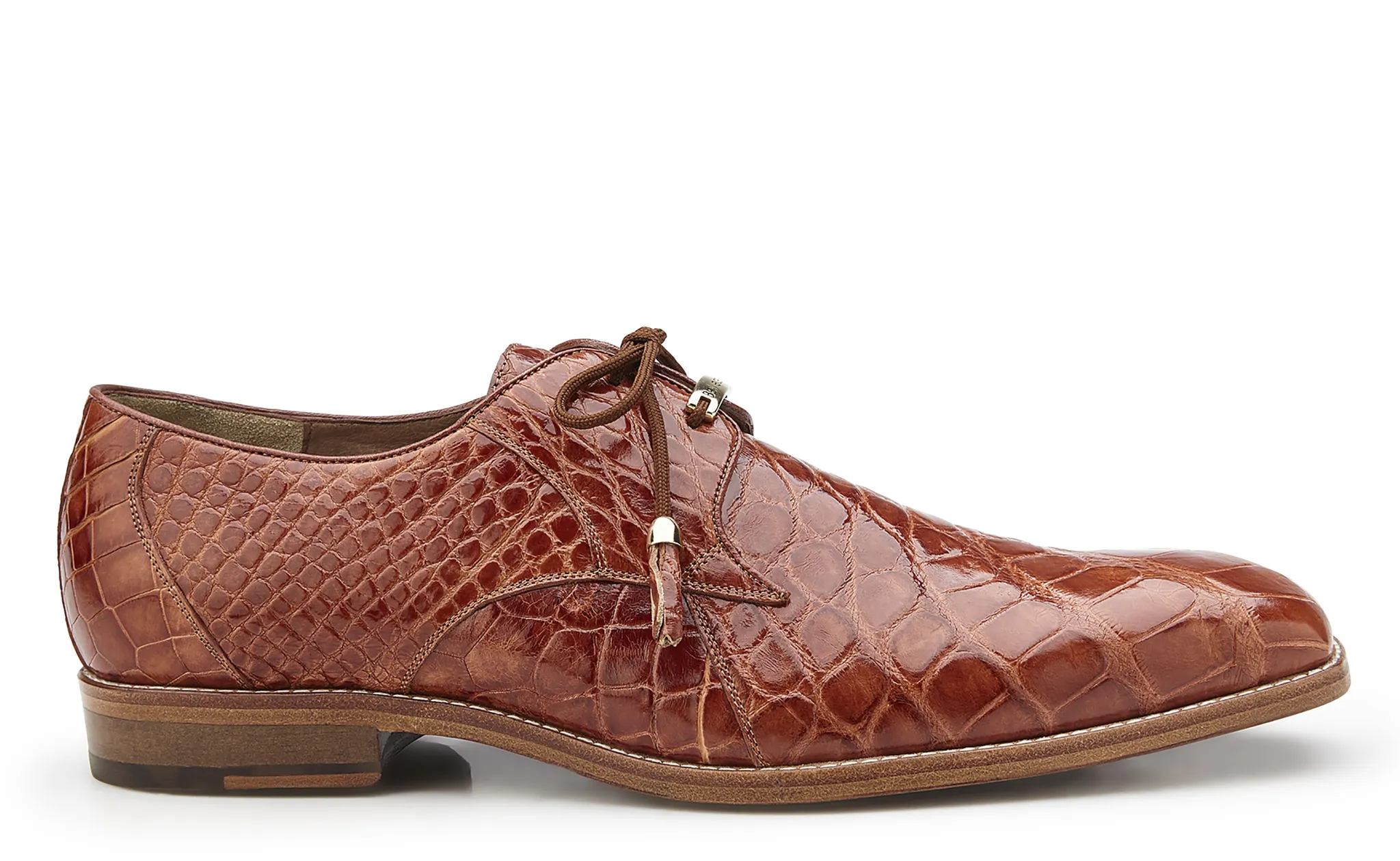 Belvedere - Lago, Genuine Alligator Dress Shoe - Cognac - 14010 (IN STORE) Run Free French Soft