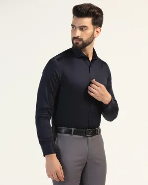 Trendsetter Choice Organic Cotton Formal Navy Solid Shirt - Fusion