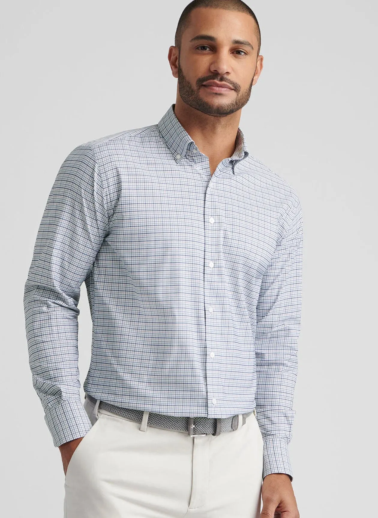Leavenworth Performance Twill Sport Shirt Laser Cut Edge Detail Sophisticated Style