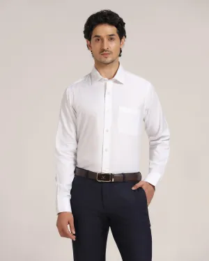 Luxe Formal White Solid Shirt - Wonder Dressy look Perfect Fit