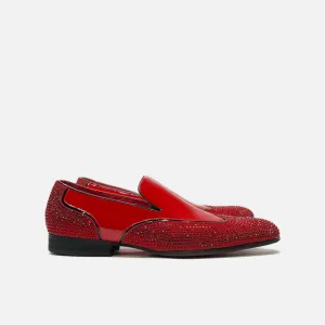 Fonzie Slip On Wingtip Dress Shoes Patent Finish