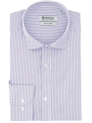 Liberty Business Purple Striped Shirt Travel Friendly