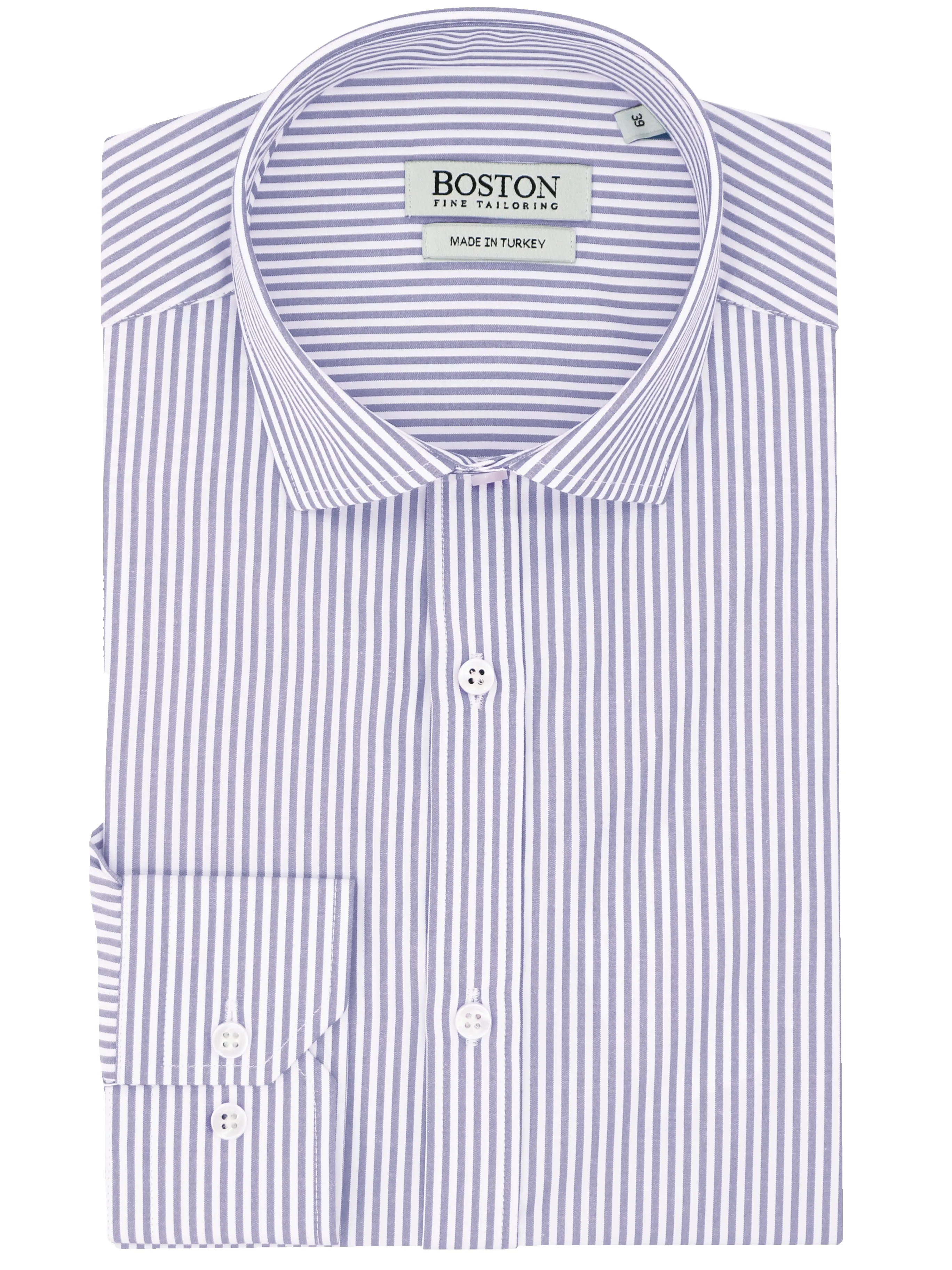 Liberty Business Purple Striped Shirt Loose style slim cut