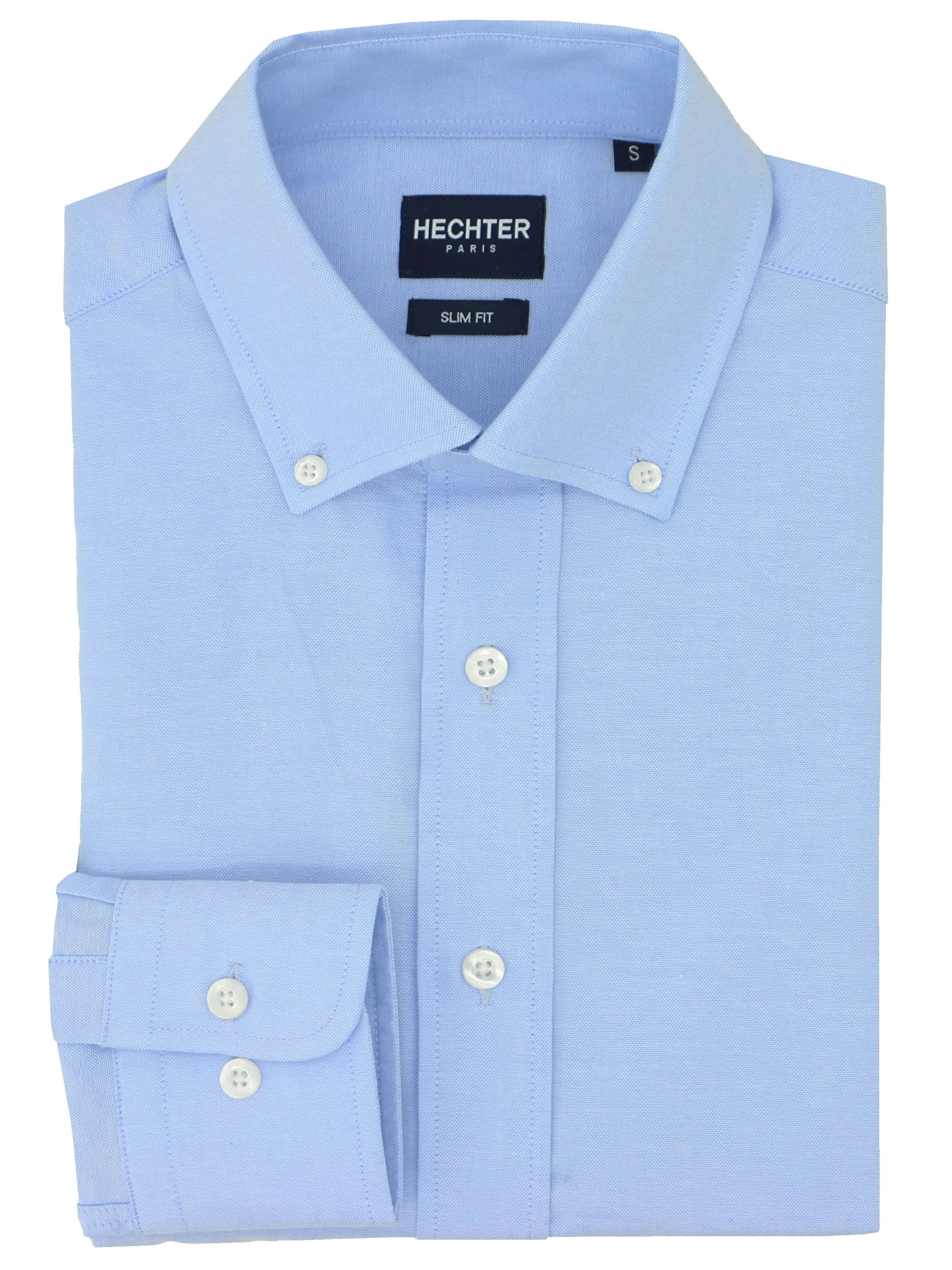 Blue Button Down Shirt Thermoregulating Fabric