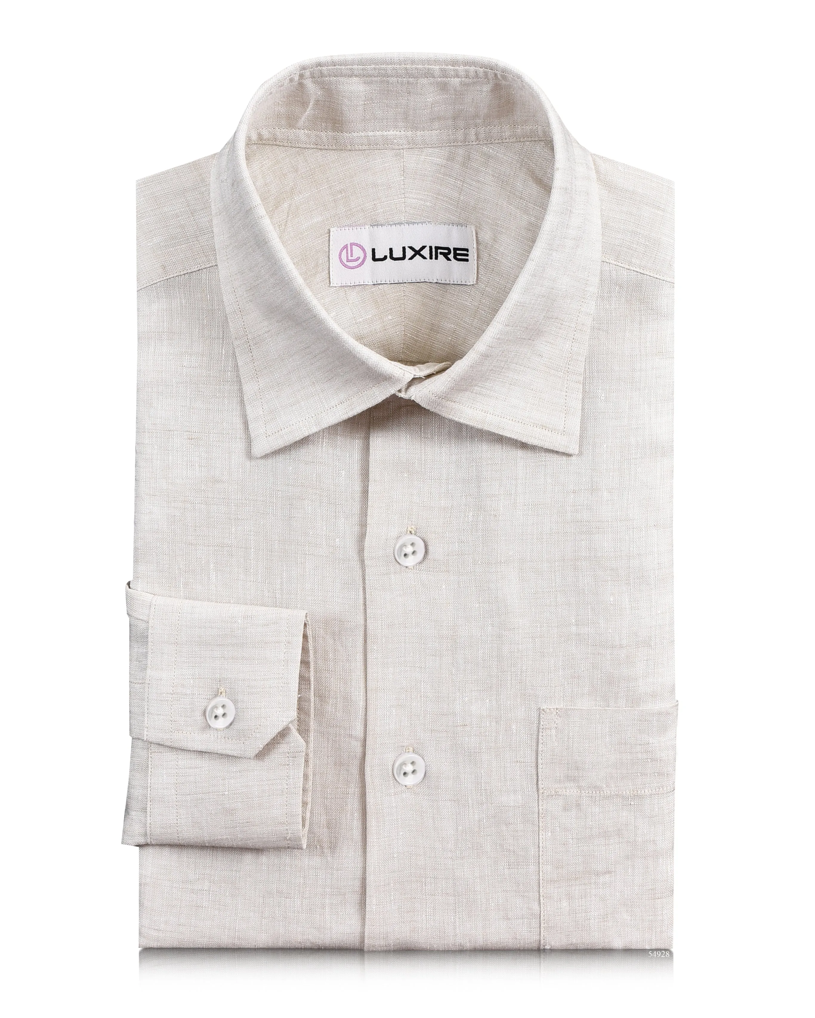 Ecru Textured Linen AntiPilling Technology