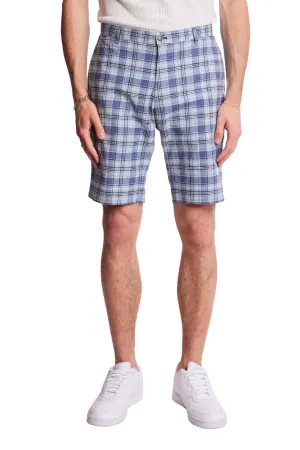 quick-drying Felix Shorts - slim - Blue Madras Check